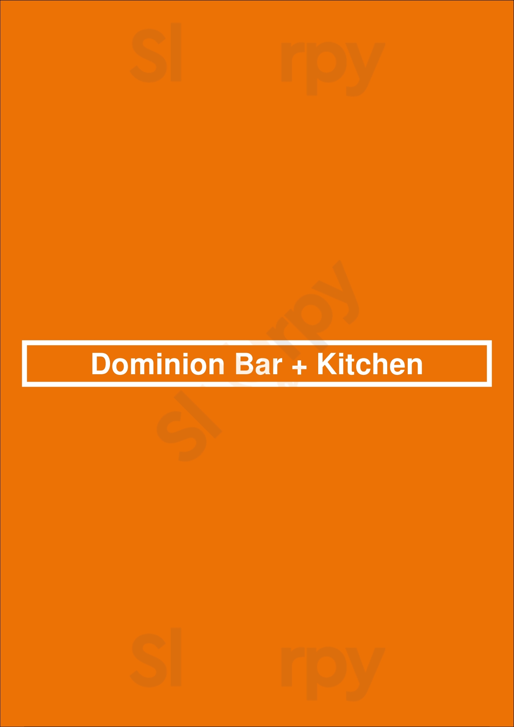 Dominion Bar + Kitchen Surrey Menu - 1