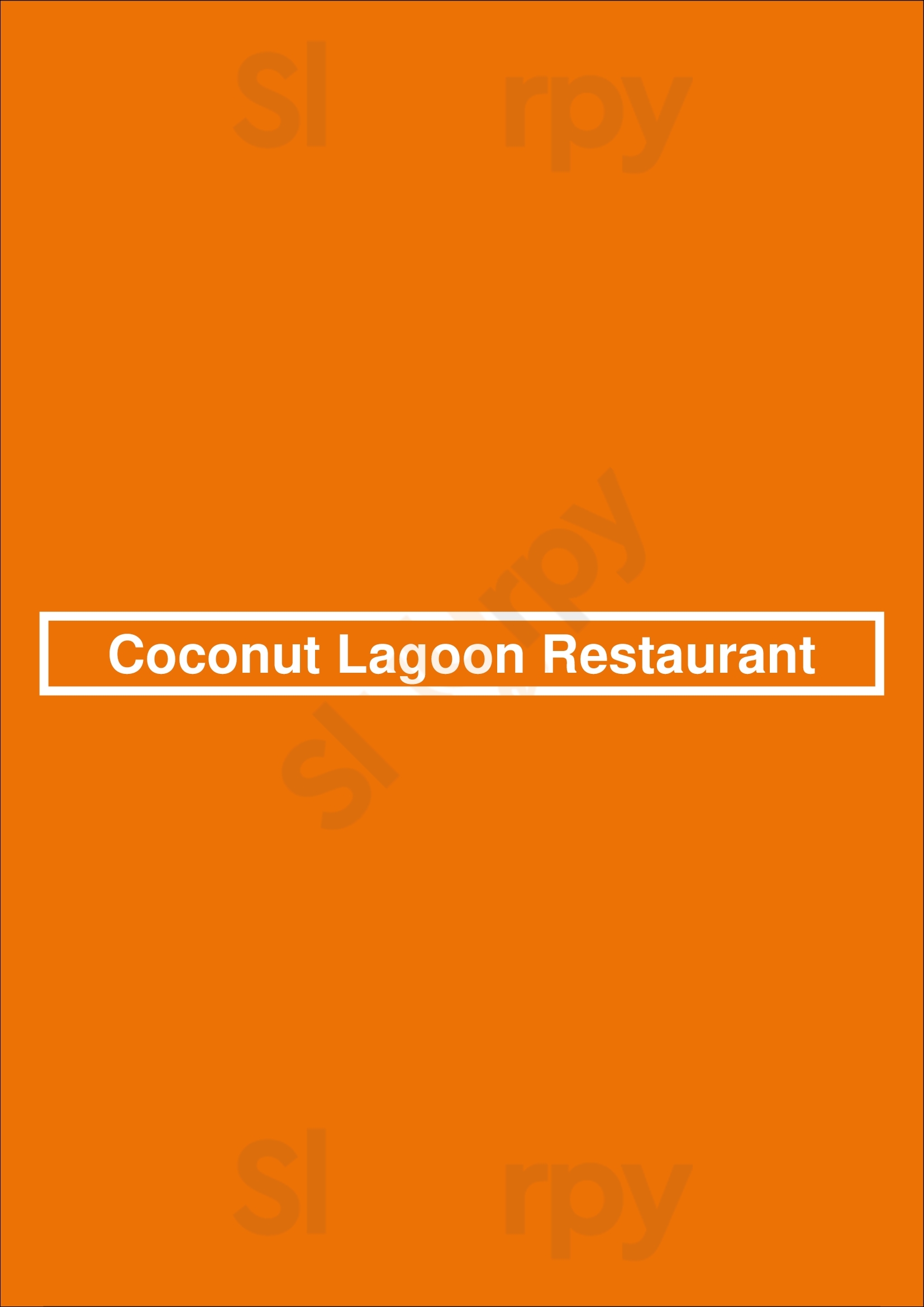 Coconut Lagoon Ottawa Menu - 1