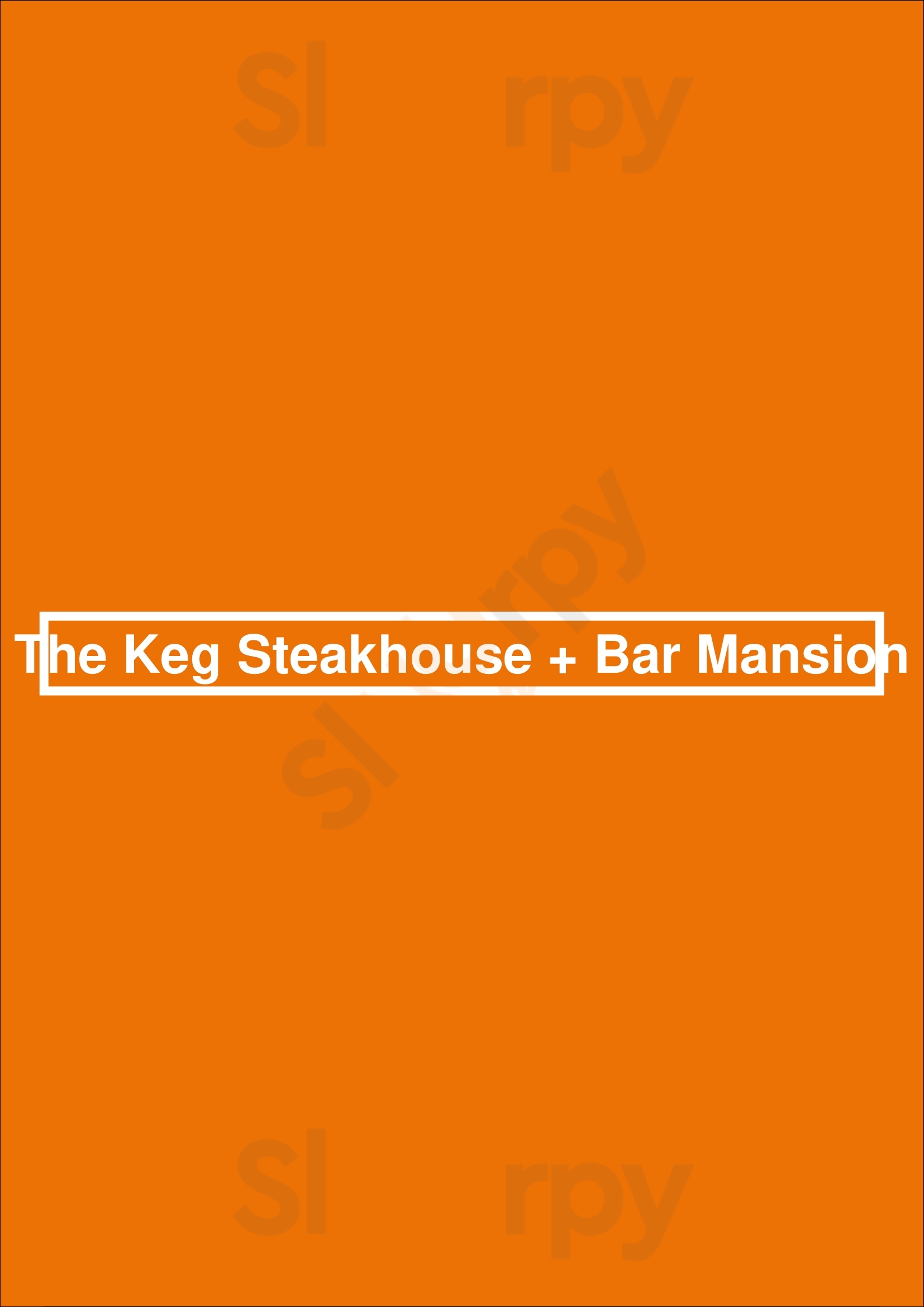 The Keg Steakhouse + Bar - Mansion Toronto Menu - 1