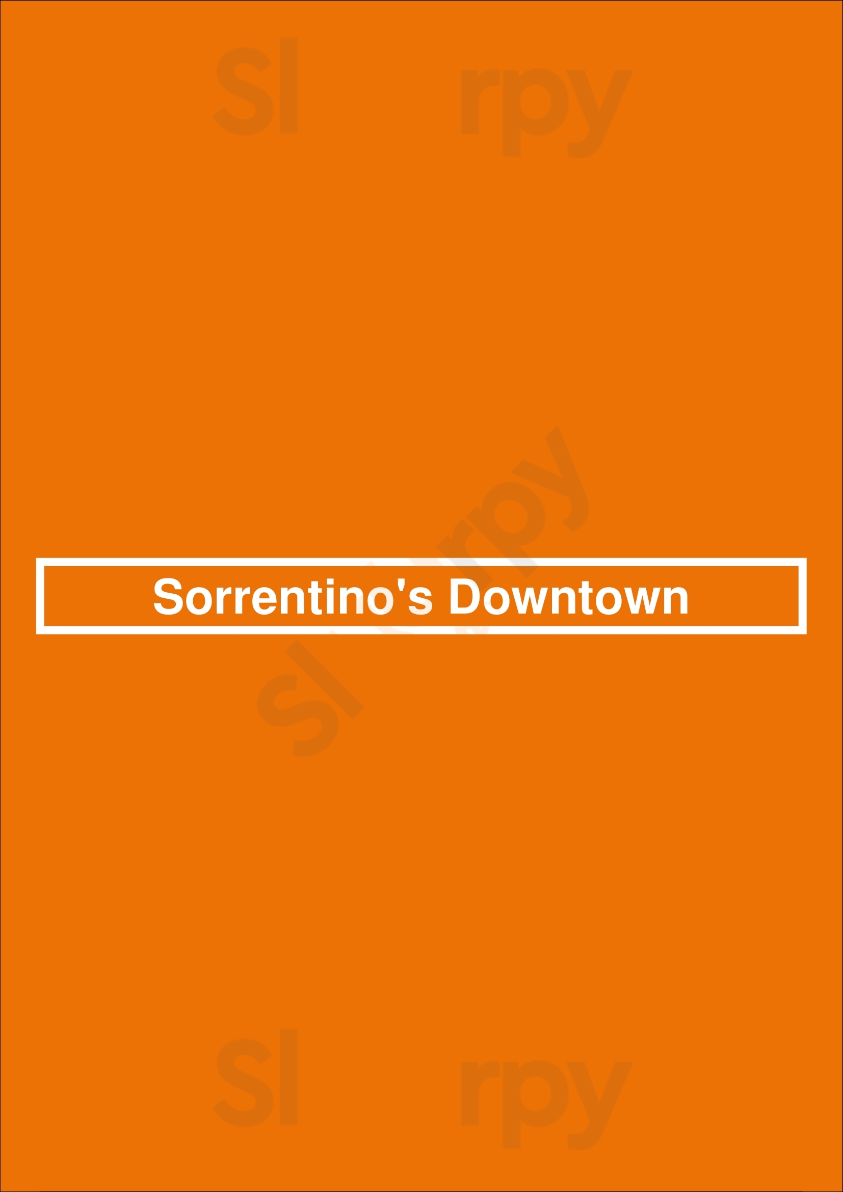 Sorrentino's Downtown Edmonton Menu - 1