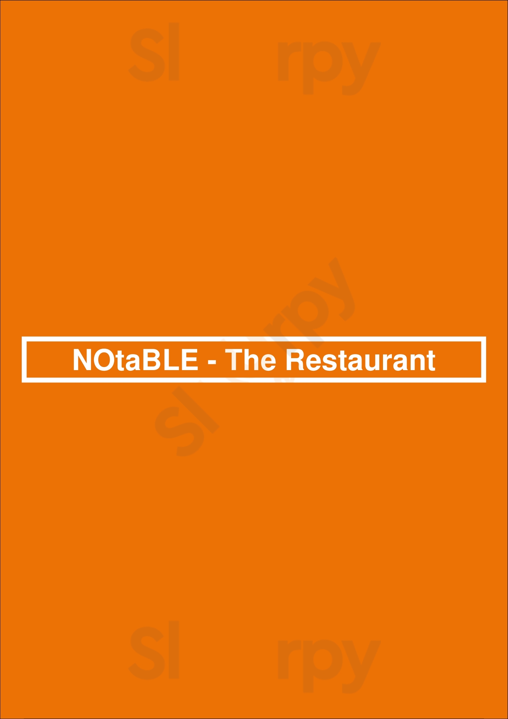 Notable - The Restaurant Calgary Menu - 1