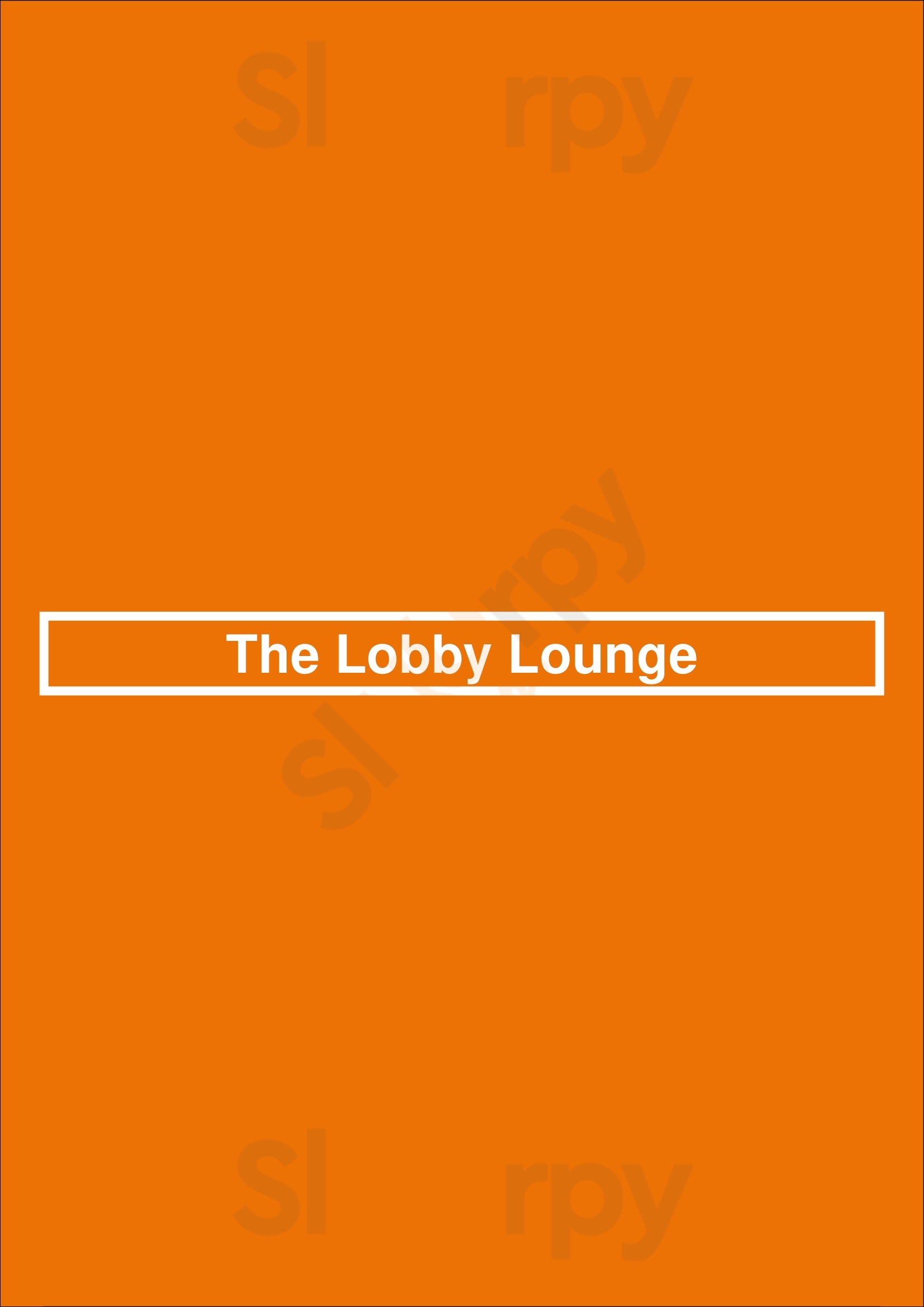 The Lobby Lounge And Rawbar Vancouver Menu - 1