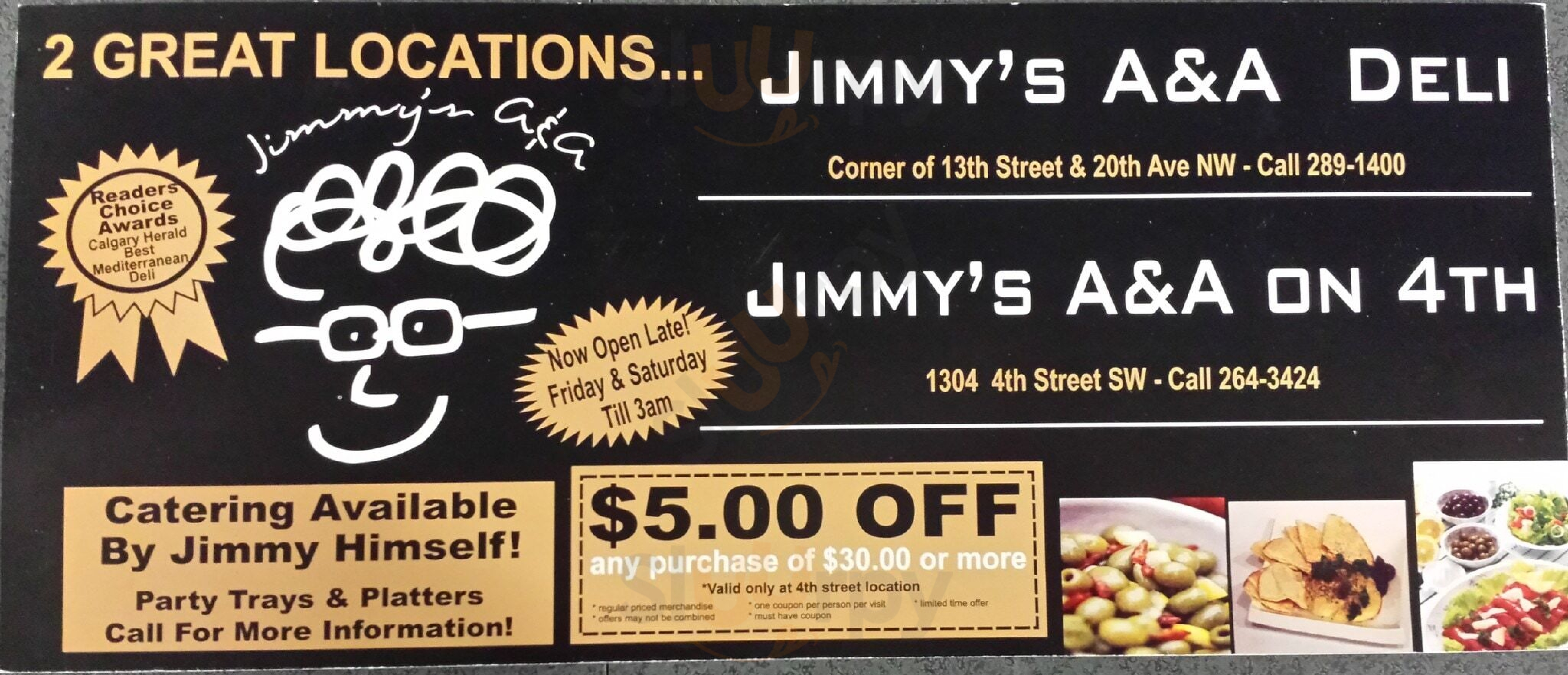Jimmy's A&a Deli Calgary Menu - 1