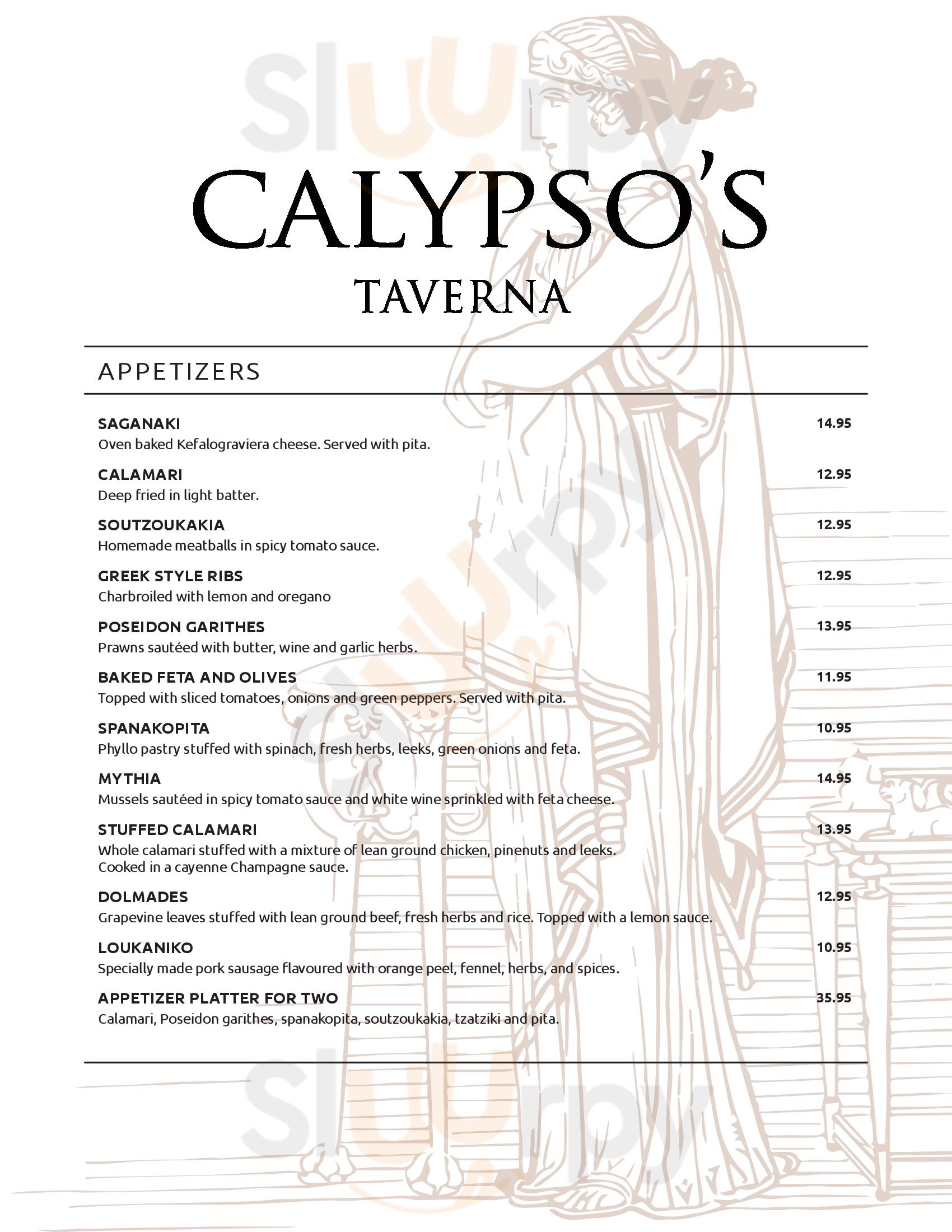 Calypso's Taverna Calgary Menu - 1