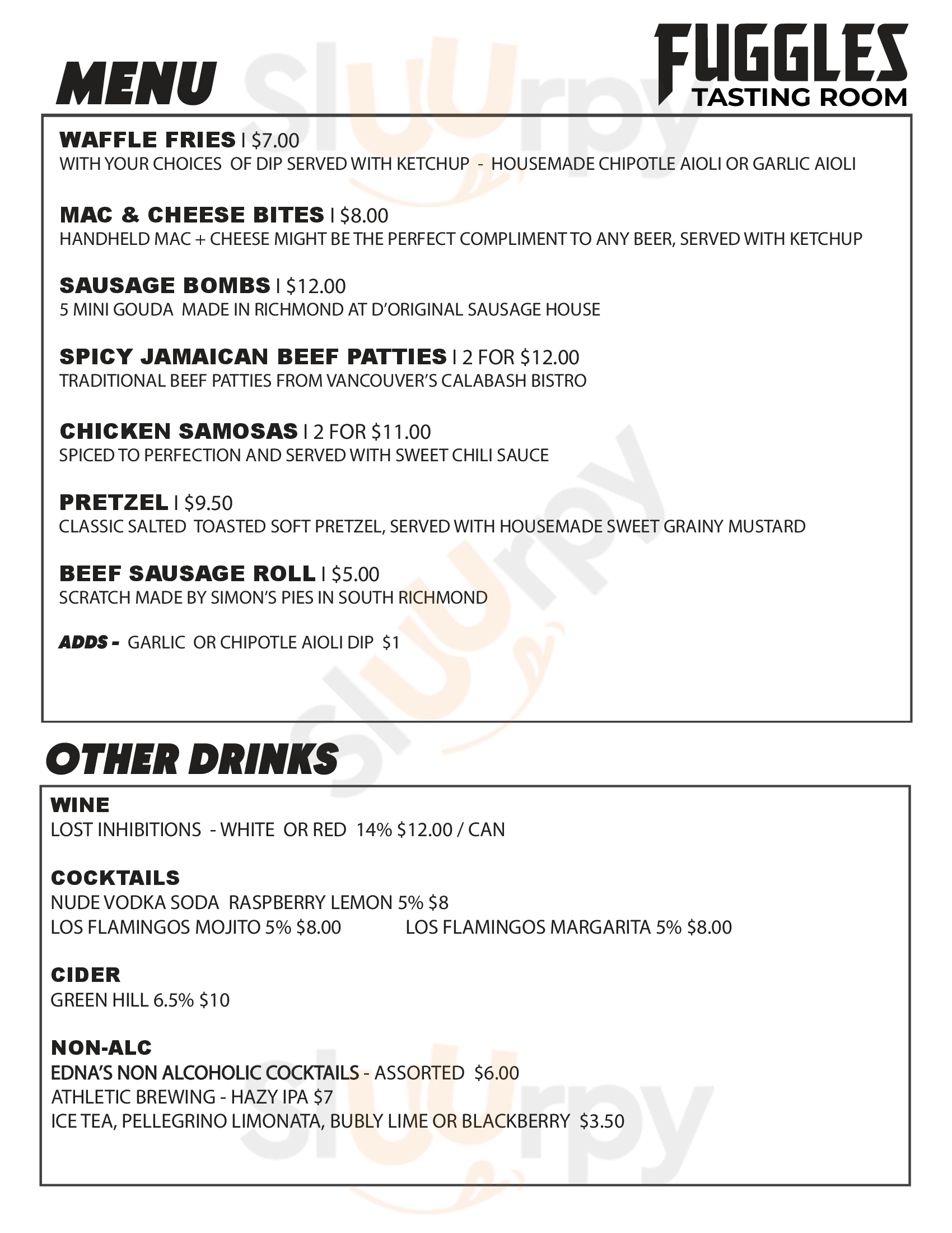 Fuggles & Warlock Craftworks Richmond Menu - 1