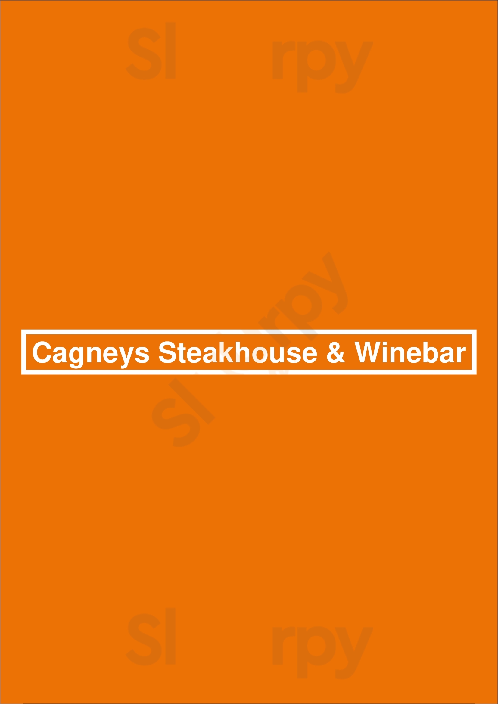 Cagneys Steakhouse & Winebar Mississauga Menu - 1