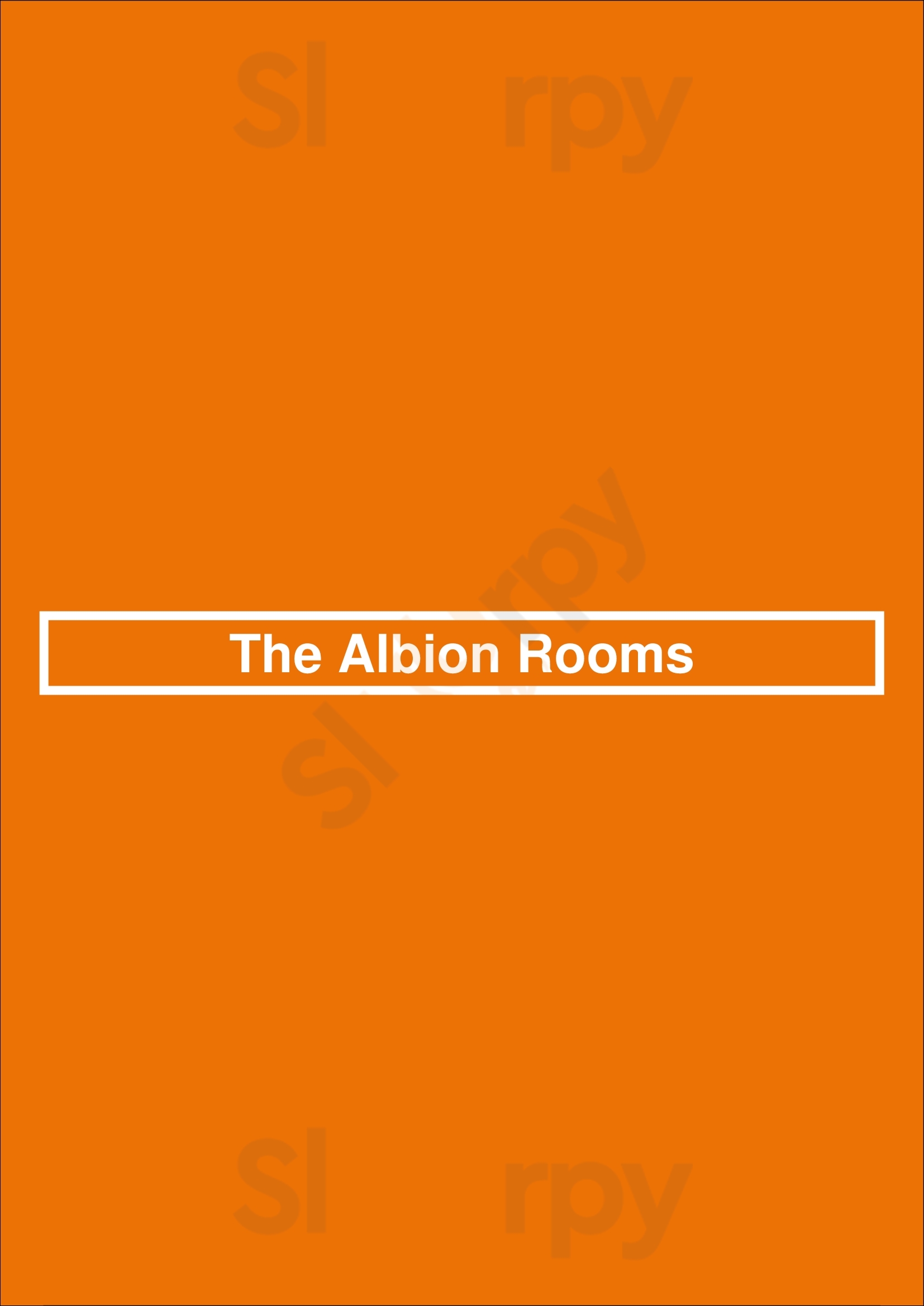 The Albion Rooms Ottawa Menu - 1