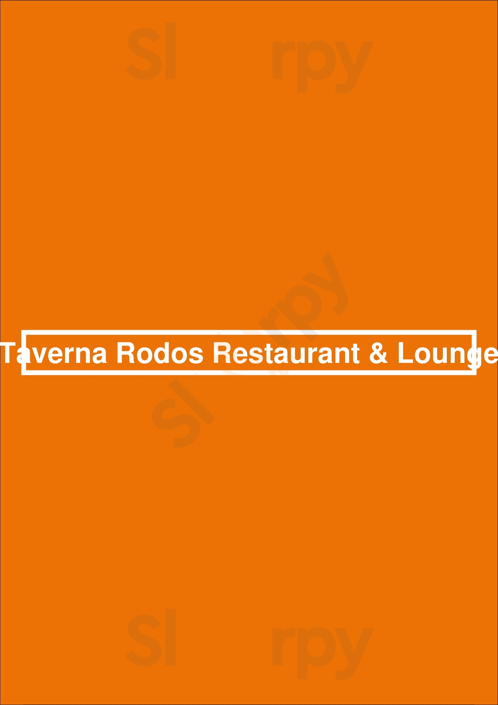 Taverna Rodos Restaurant & Lounge Winnipeg Menu - 1