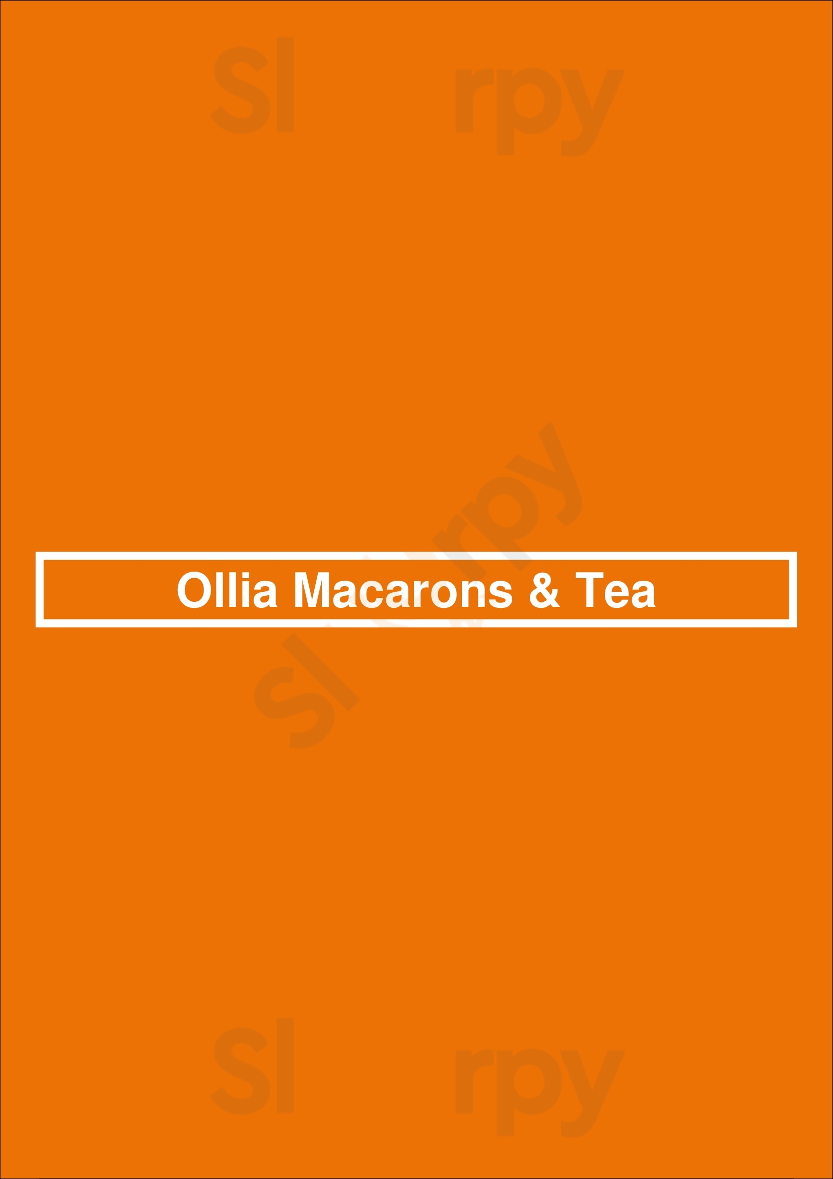 Ollia Macarons & Tea Calgary Menu - 1