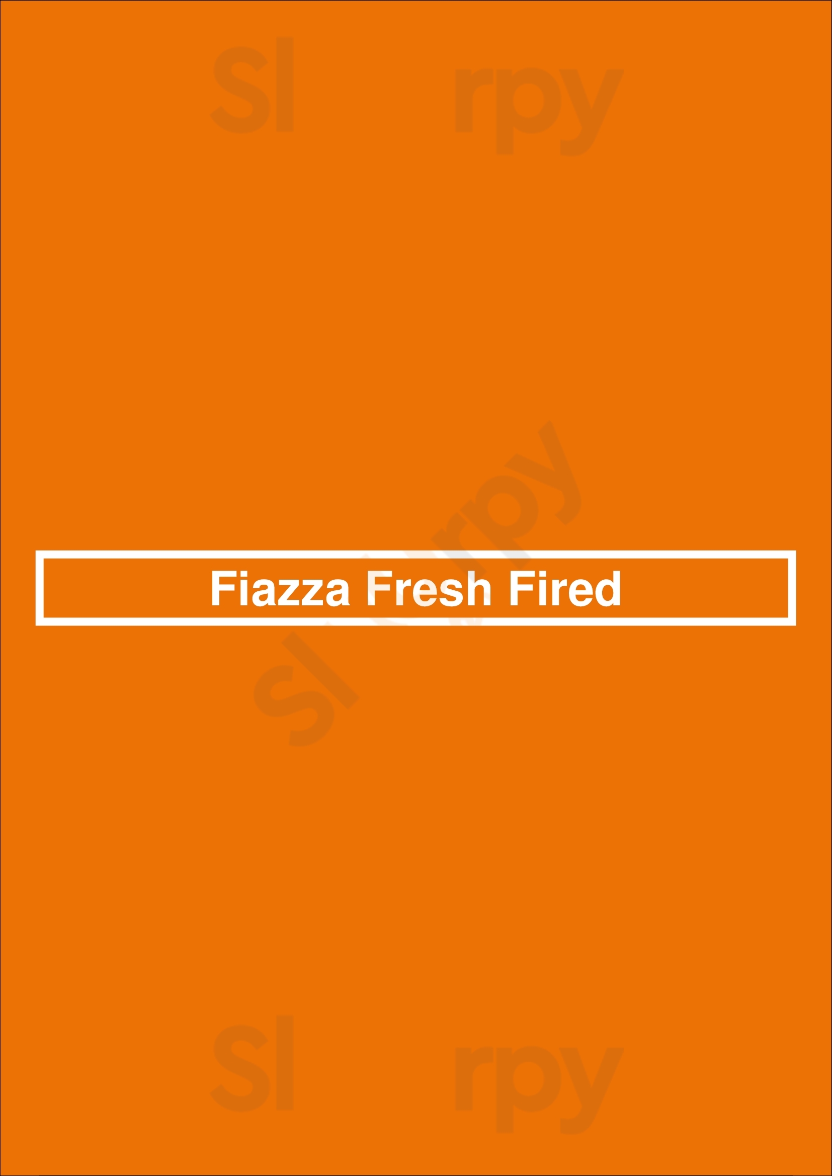 Fiazza Fresh Fired Ottawa Menu - 1