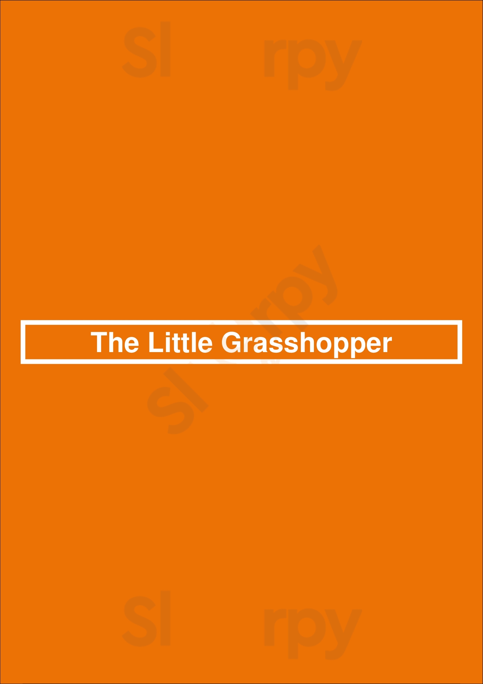 The Little Grasshopper Hamilton Menu - 1