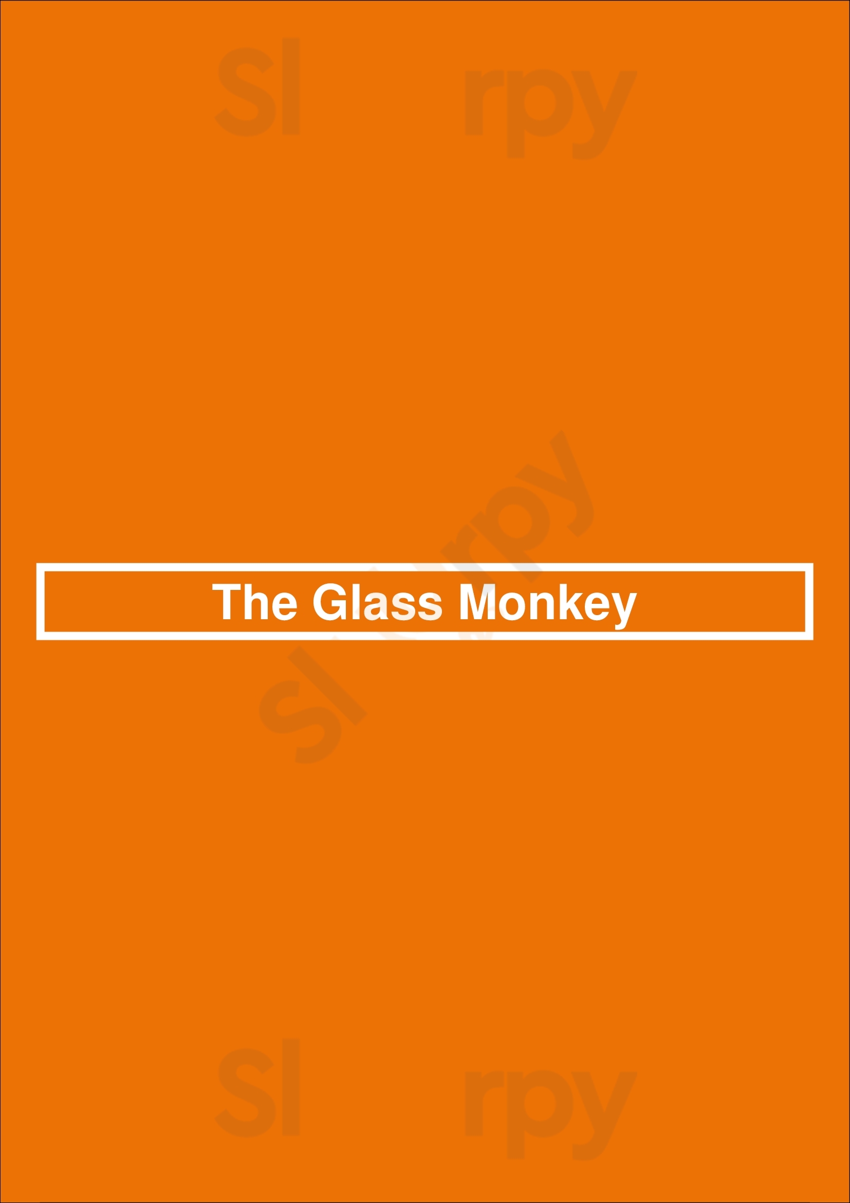 The Glass Monkey Edmonton Menu - 1