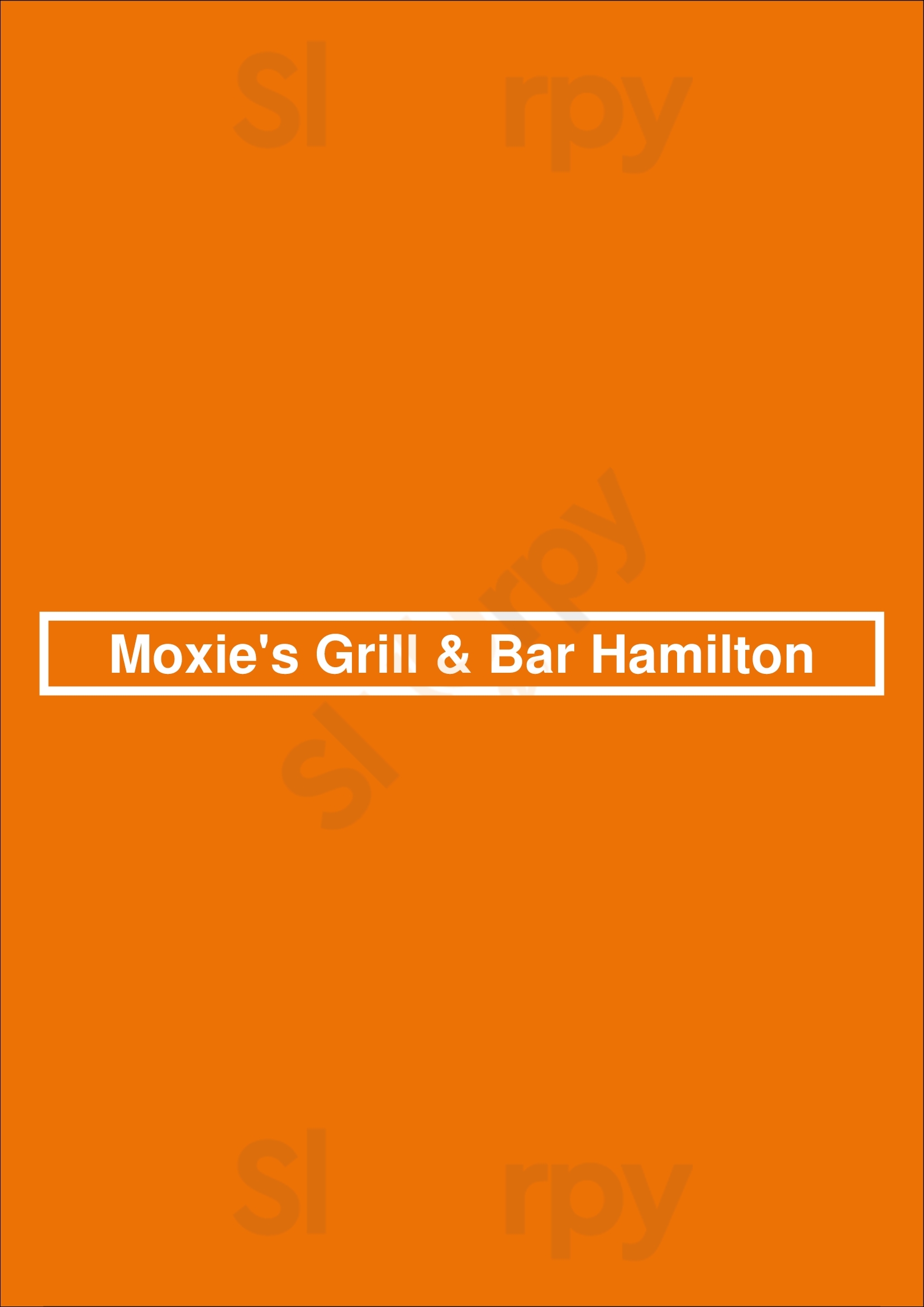 Moxies Hamilton Menu - 1