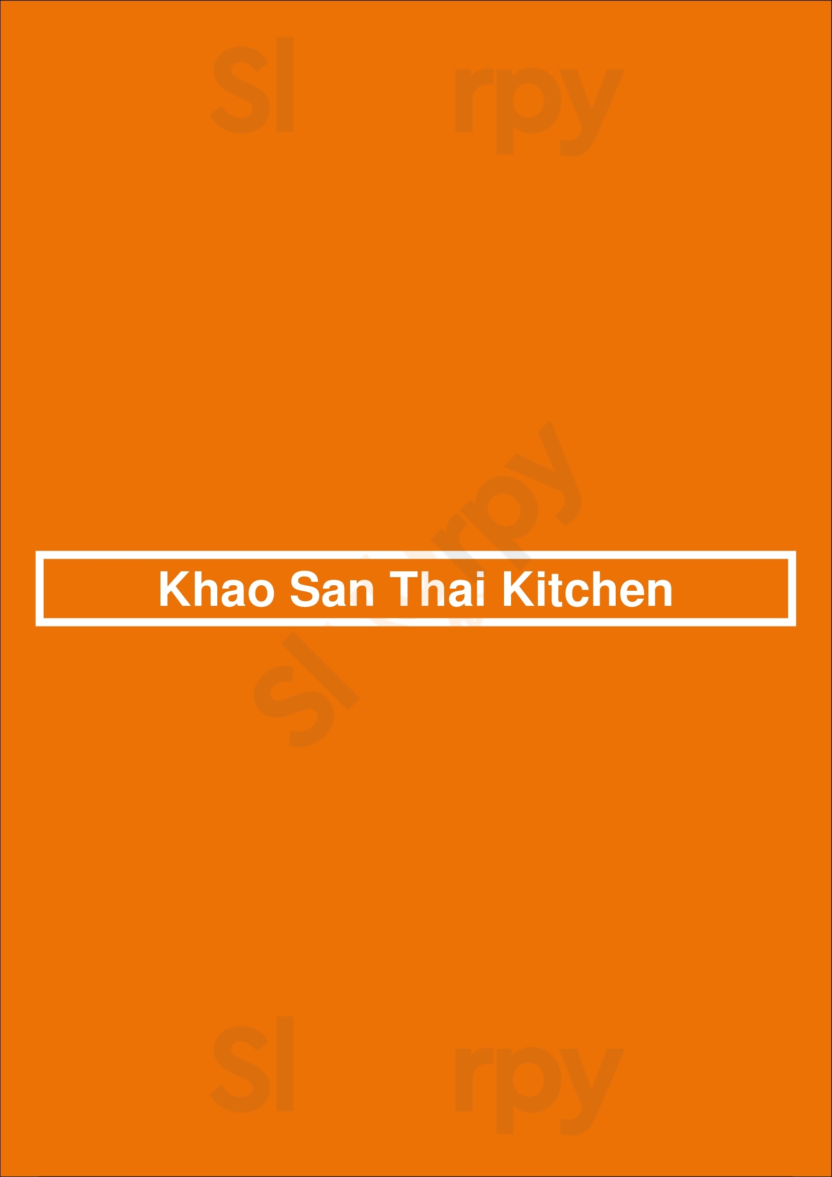 Khao San Thai Kitchen Calgary Menu - 1