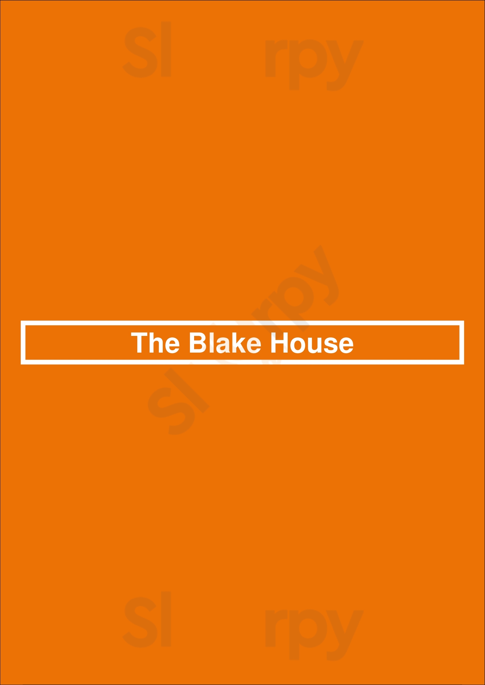 The Blake House Toronto Menu - 1