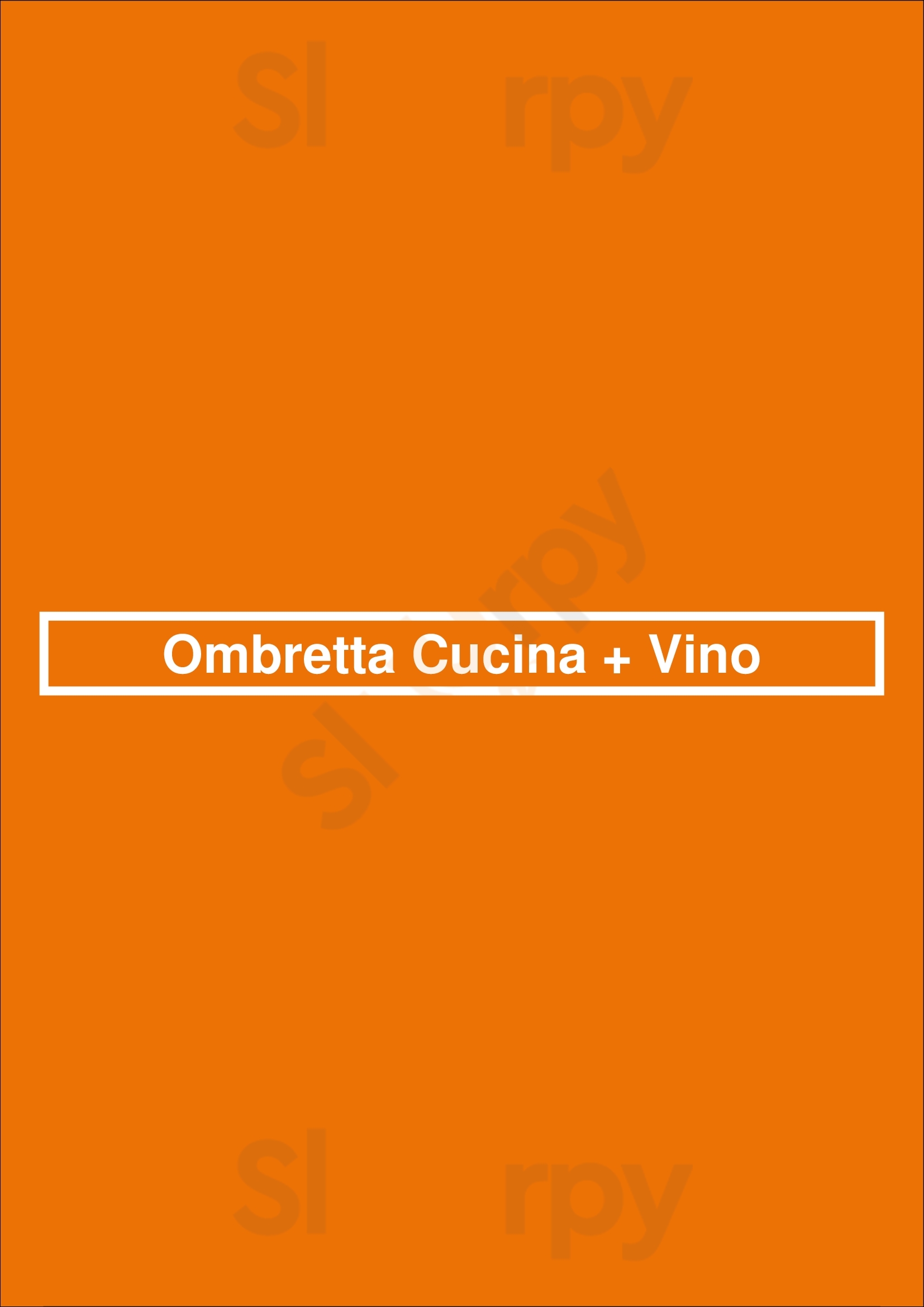 Ombretta Cucina + Vino Mississauga Menu - 1