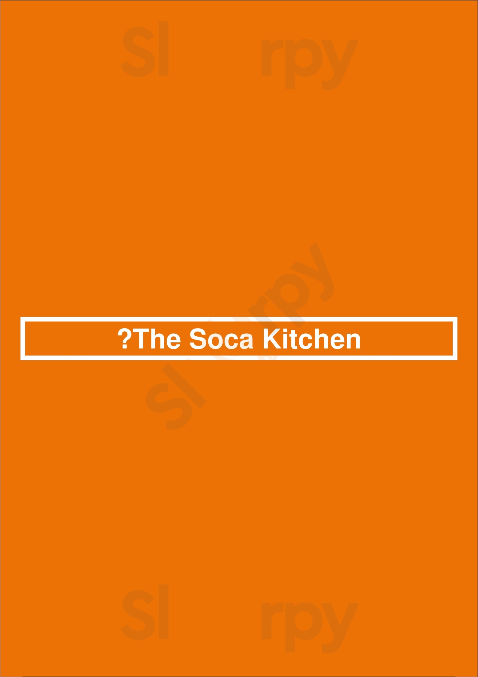 ​the Soca Kitchen Ottawa Menu - 1