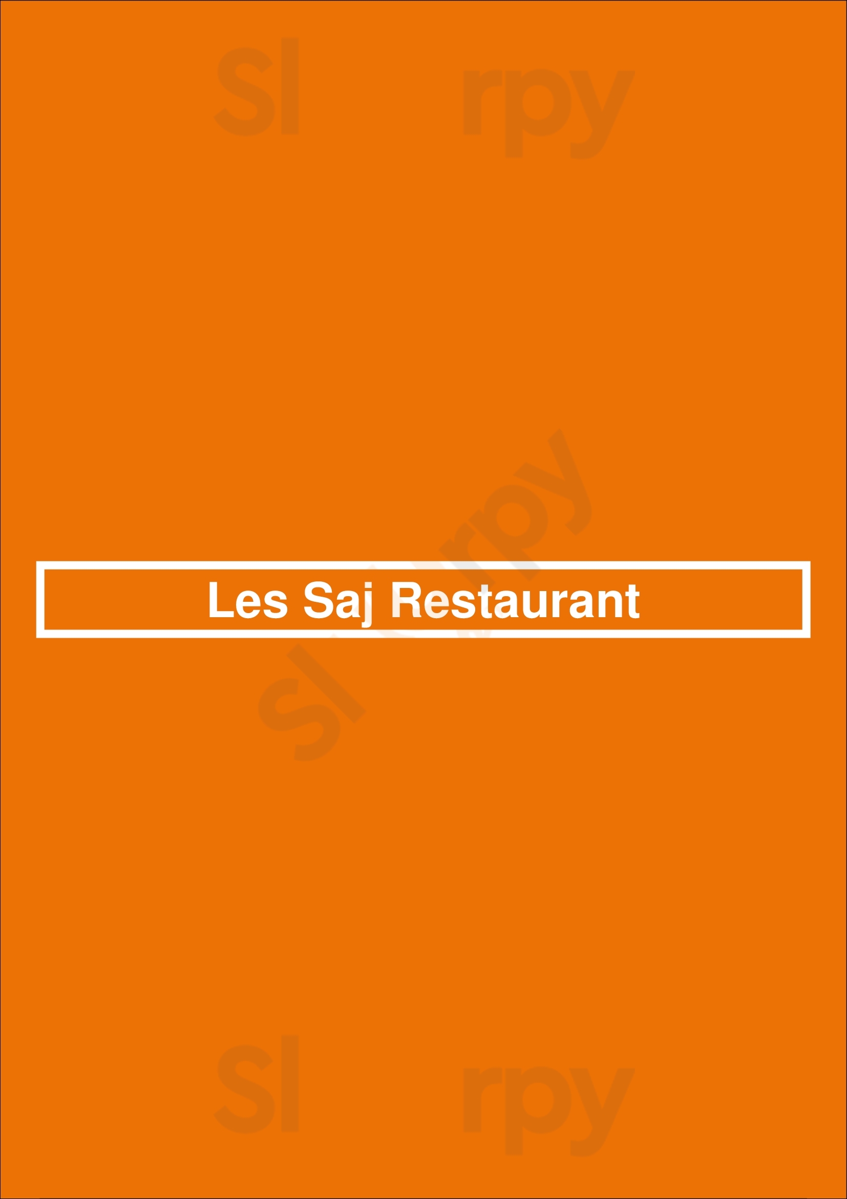 Les Saj Restaurant Winnipeg Menu - 1