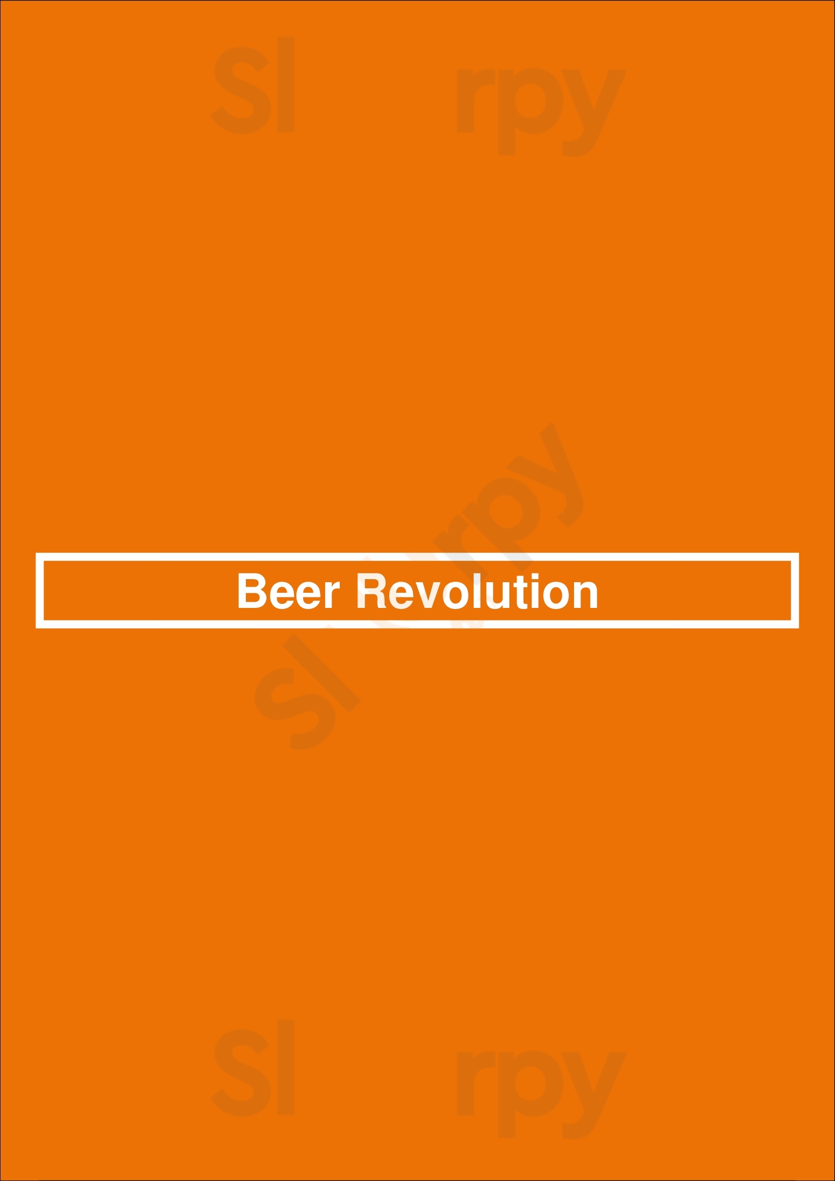 Beer Revolution Edmonton Menu - 1