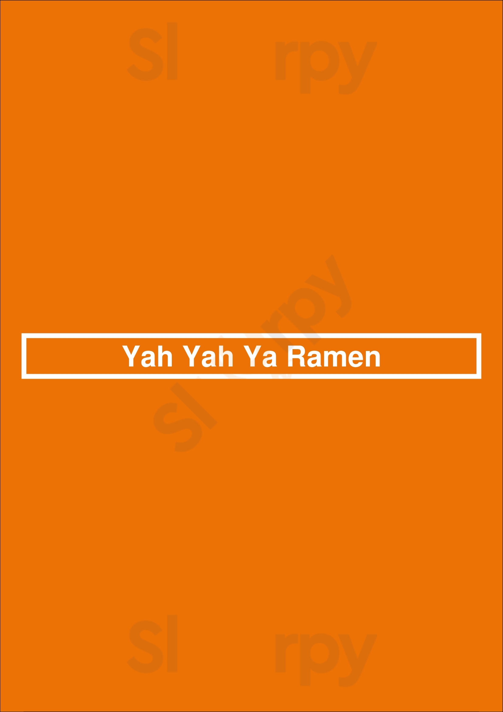Yah Yah Ya Ramen Richmond Menu - 1