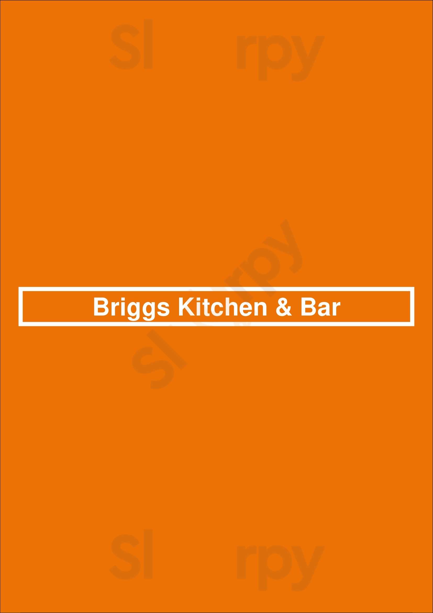 Briggs Kitchen & Bar Calgary Menu - 1