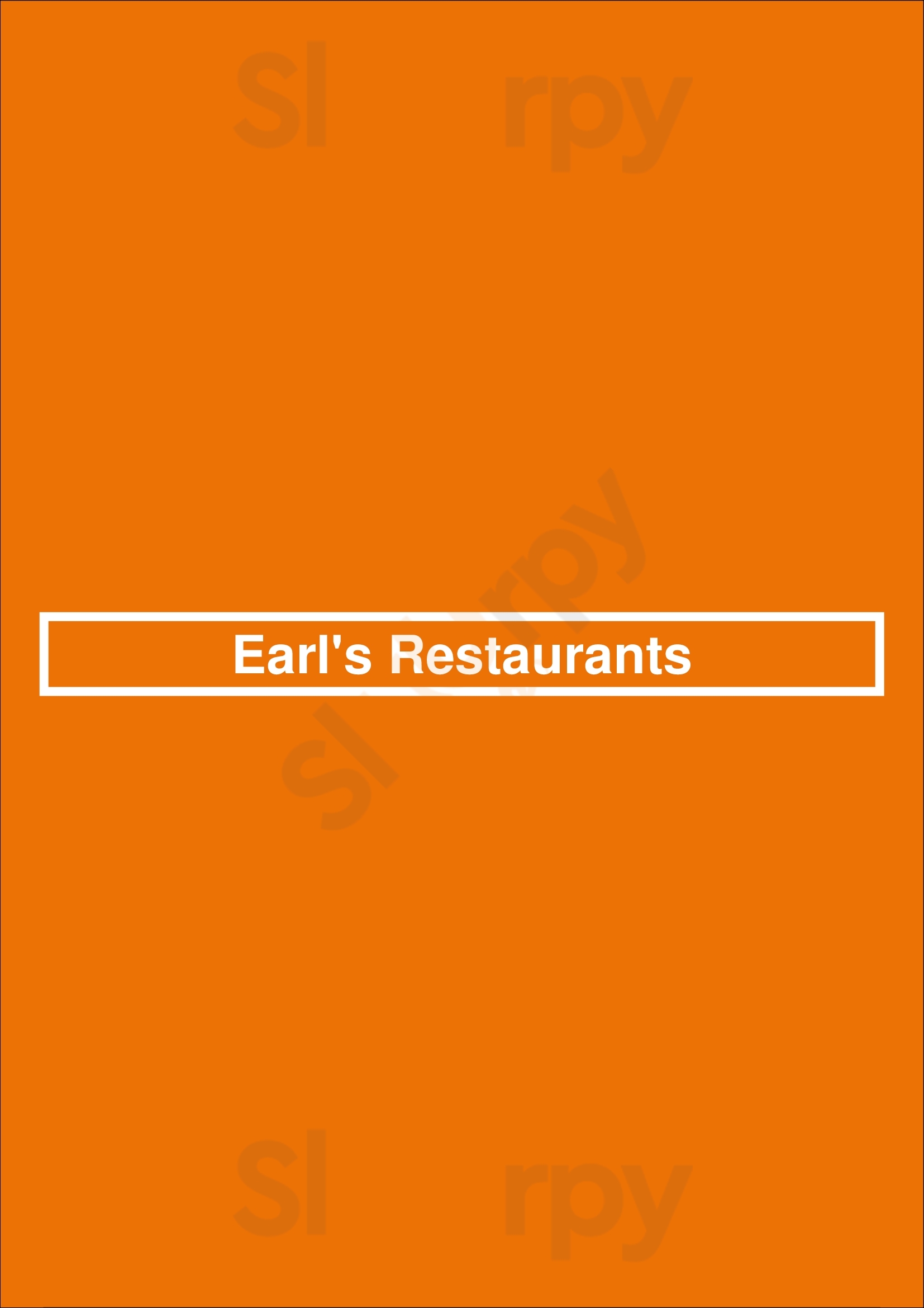 Earl's Restaurants Surrey Menu - 1
