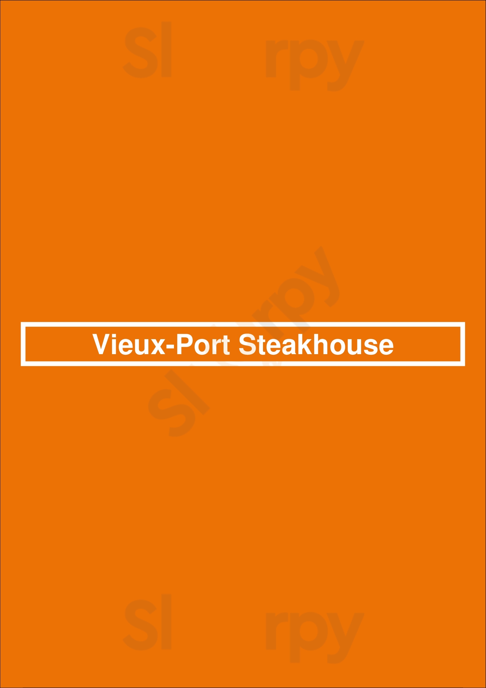 Vieux-port Steakhouse Montreal Menu - 1