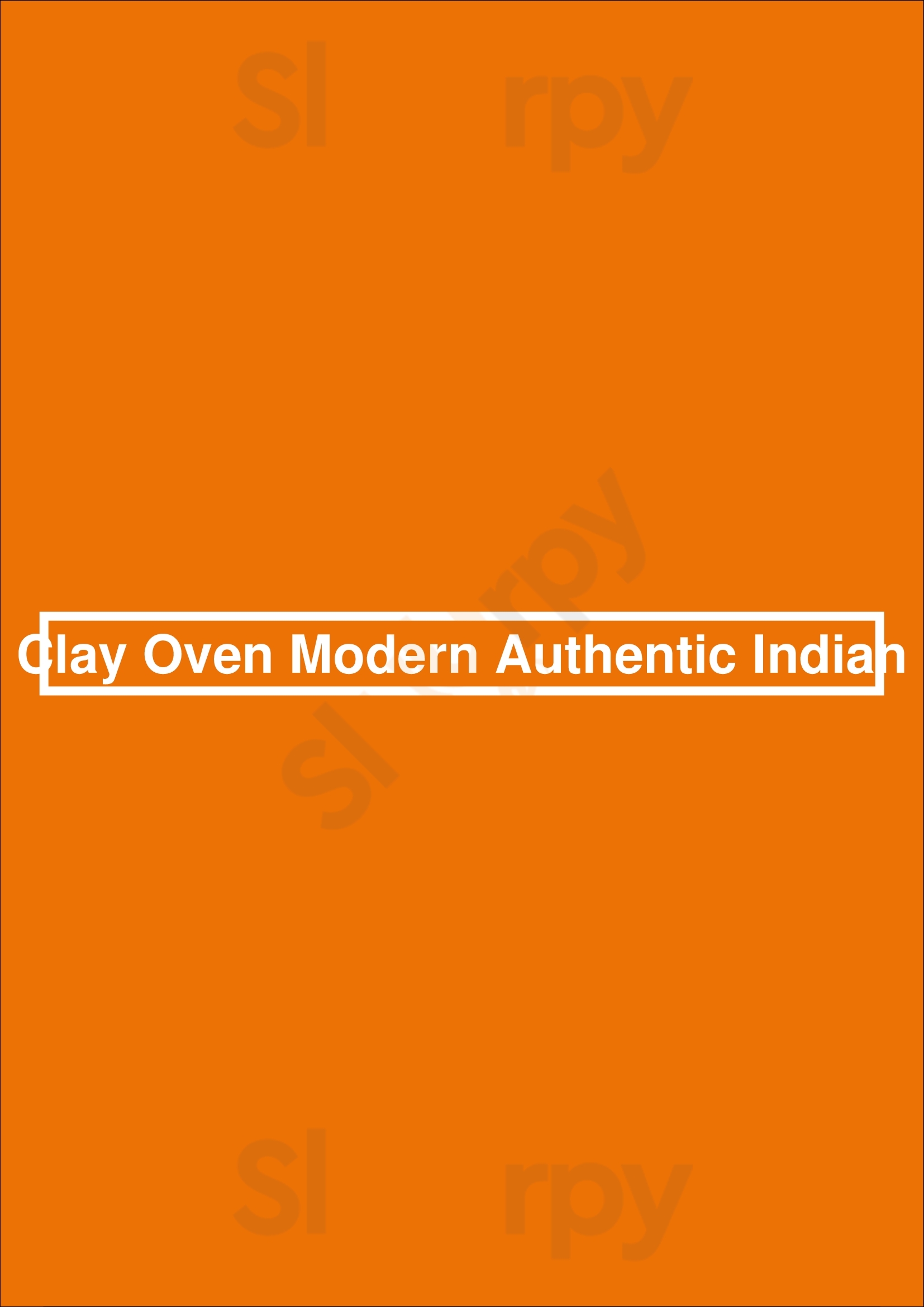 Clay Oven Modern Authentic Indian Calgary Menu - 1
