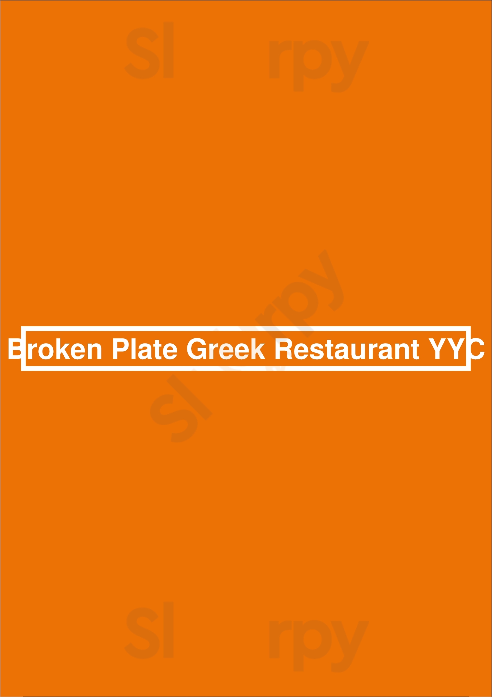 Broken Plate Greek Restaurant Yyc Calgary Menu - 1