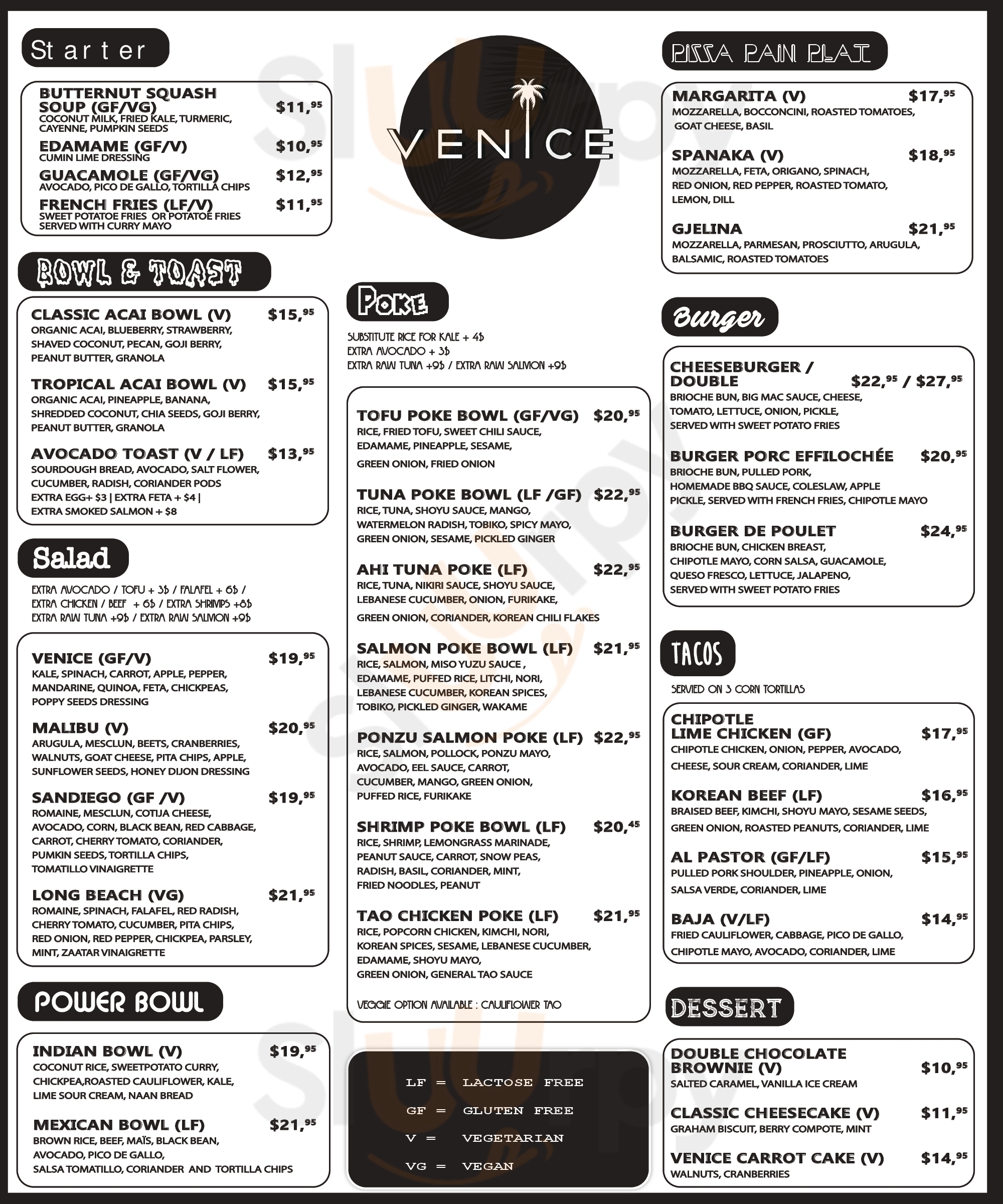 Main Menu - Venice Mtl