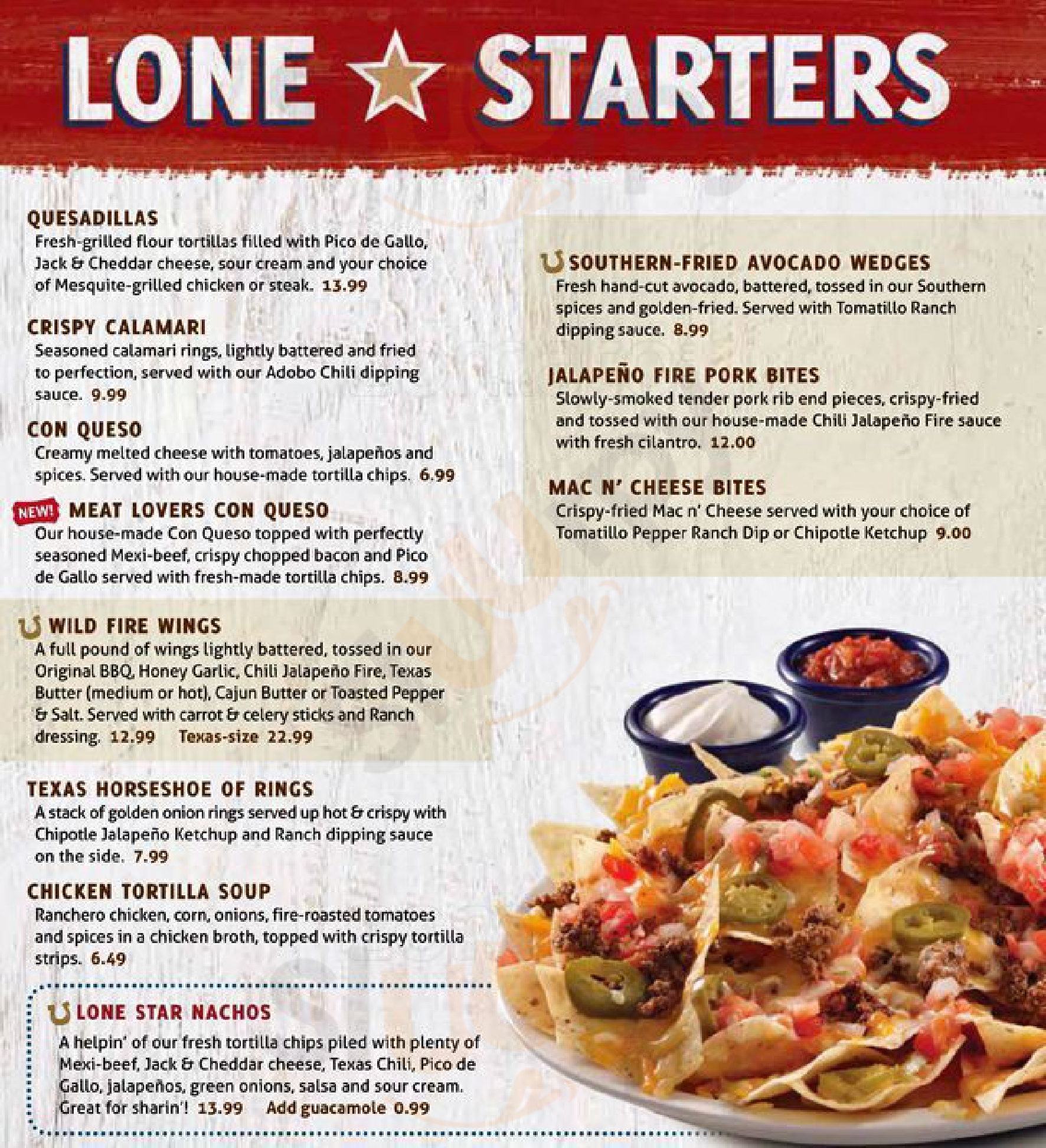 Lone Star Texas Grill Ottawa Menu - 1