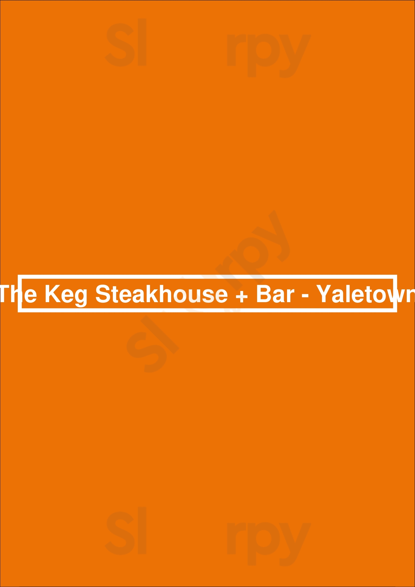 The Keg Steakhouse + Bar - Yaletown Vancouver Menu - 1
