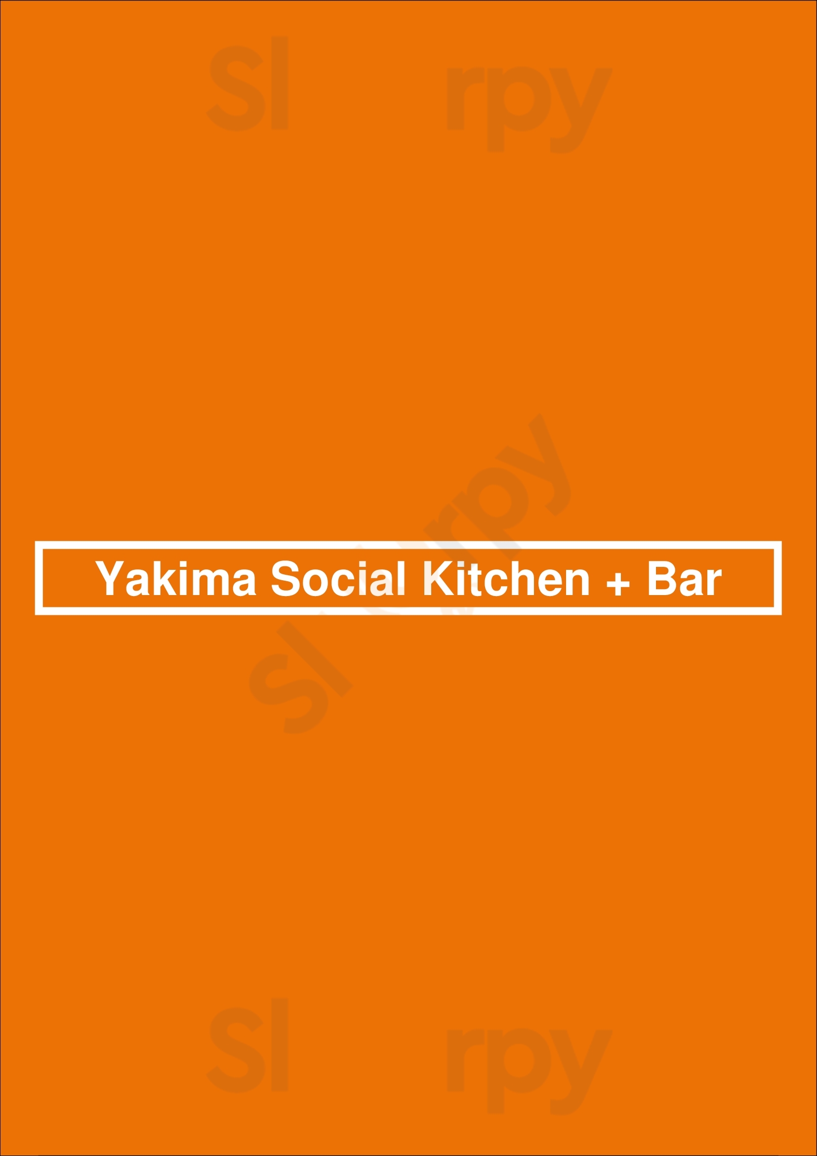 Yakima Social Kitchen + Bar Calgary Menu - 1
