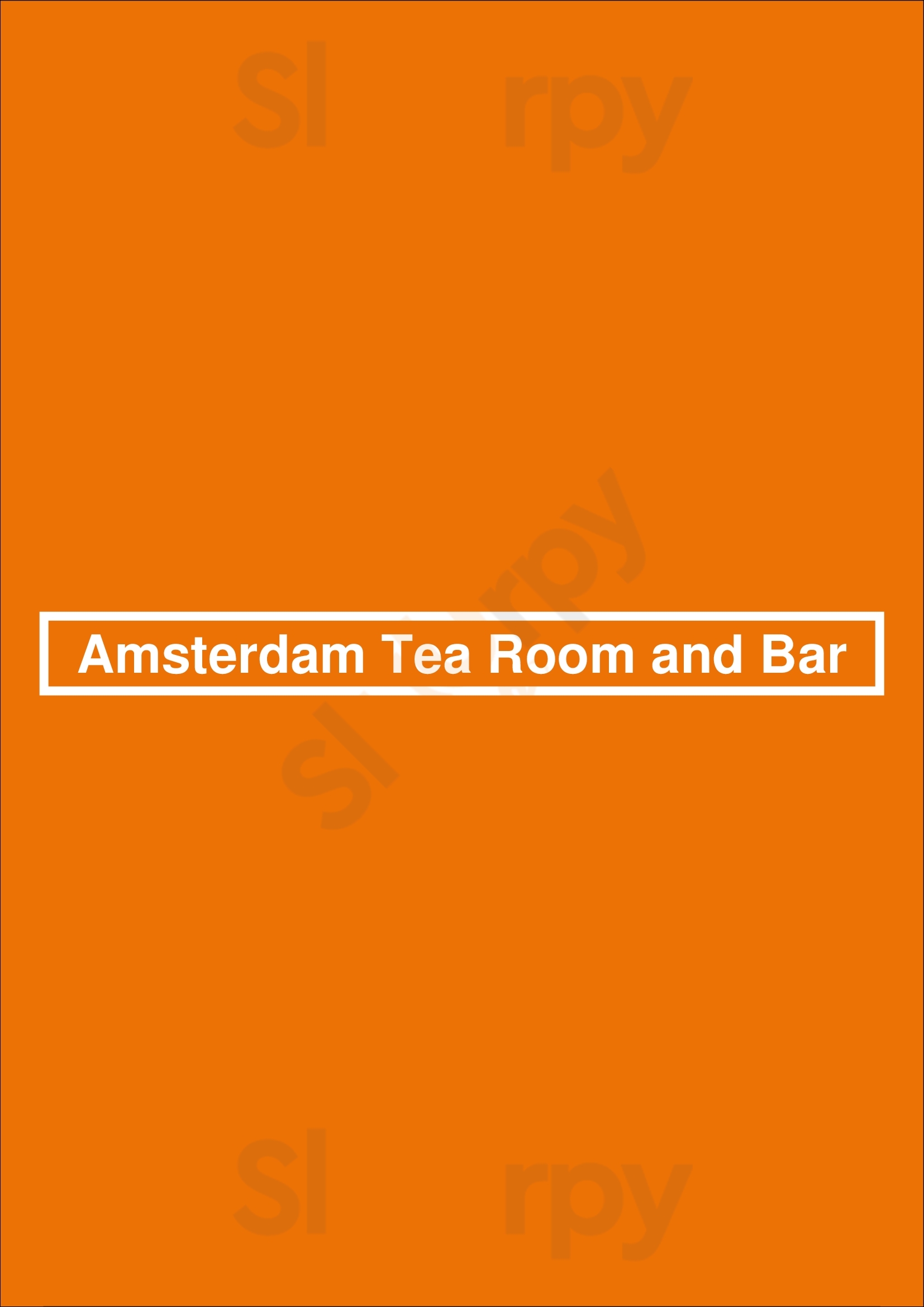 Amsterdam Tea Room And Bar Winnipeg Menu - 1