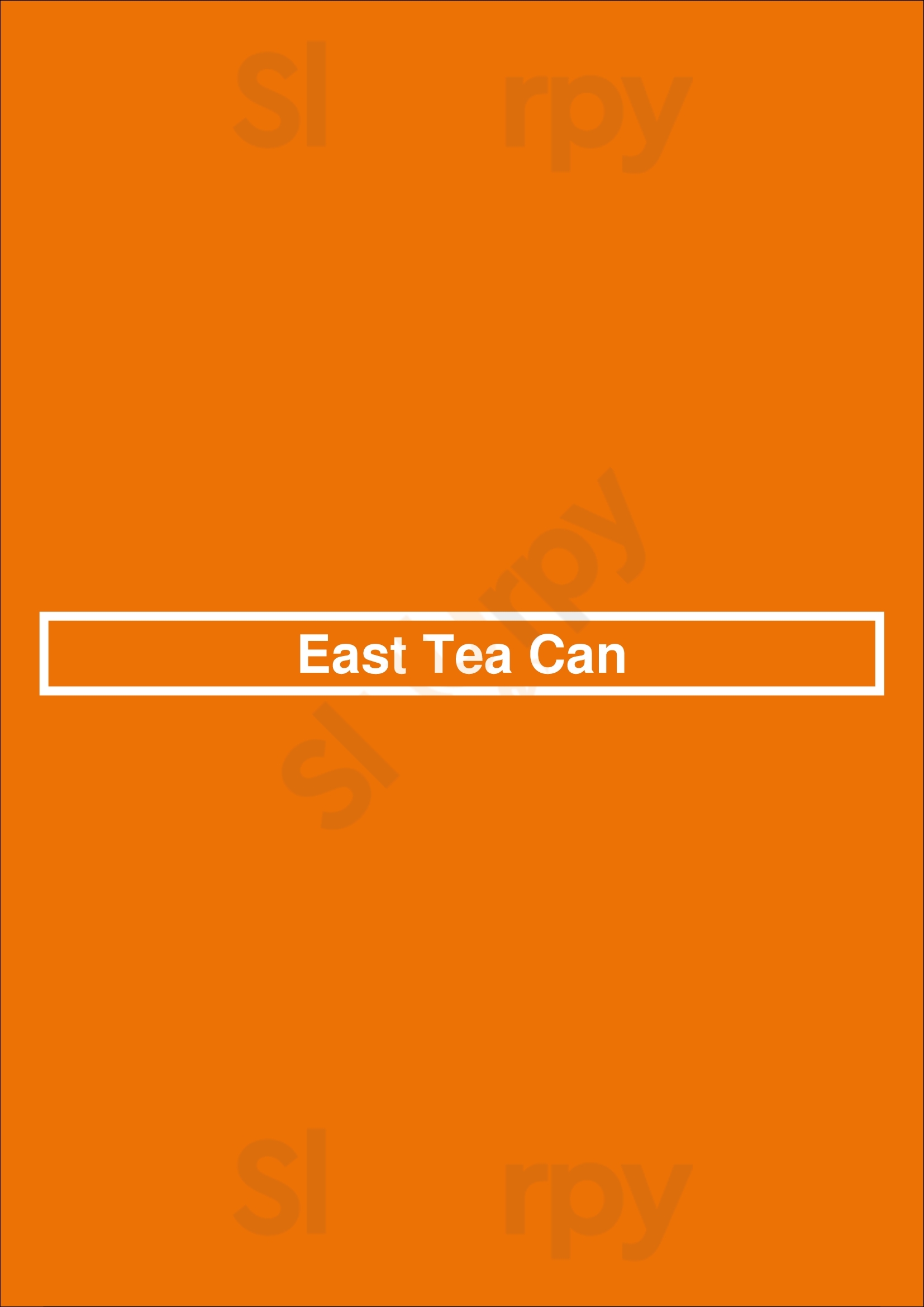 East Tea Can Mississauga Menu - 1