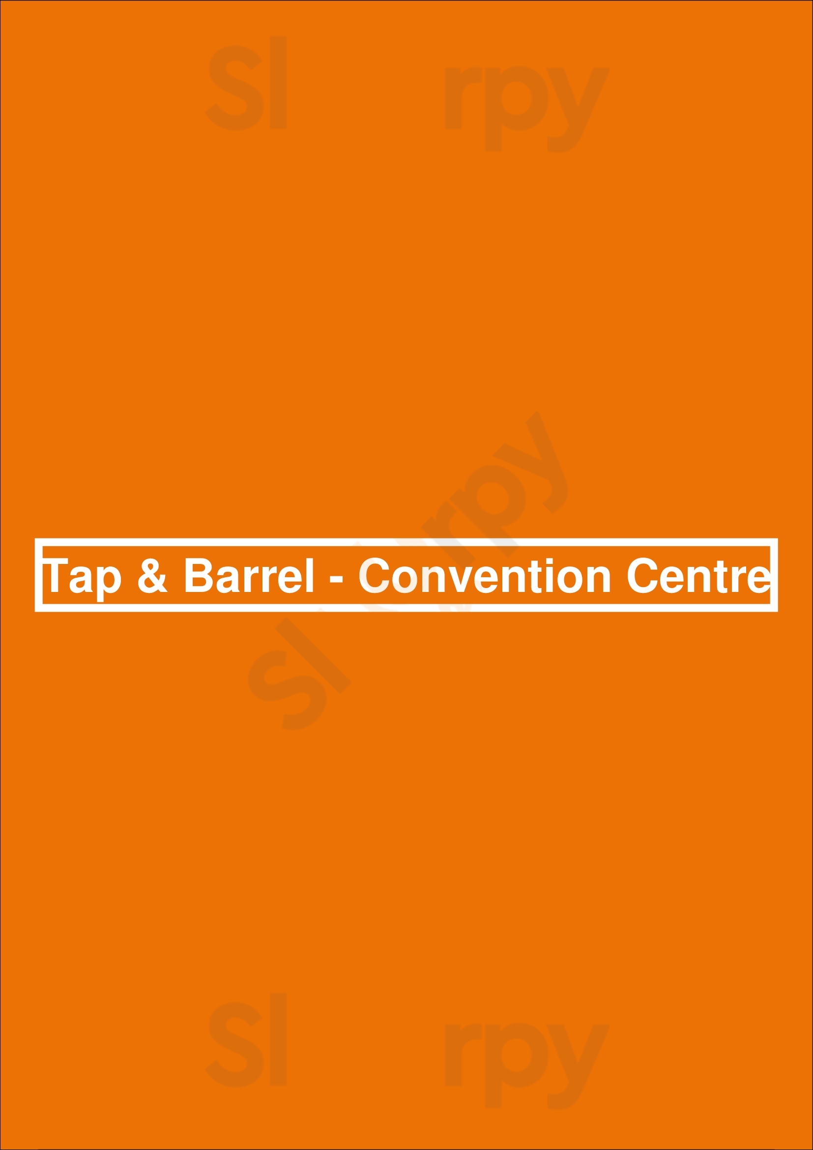 Tap & Barrel - Convention Centre Vancouver Menu - 1