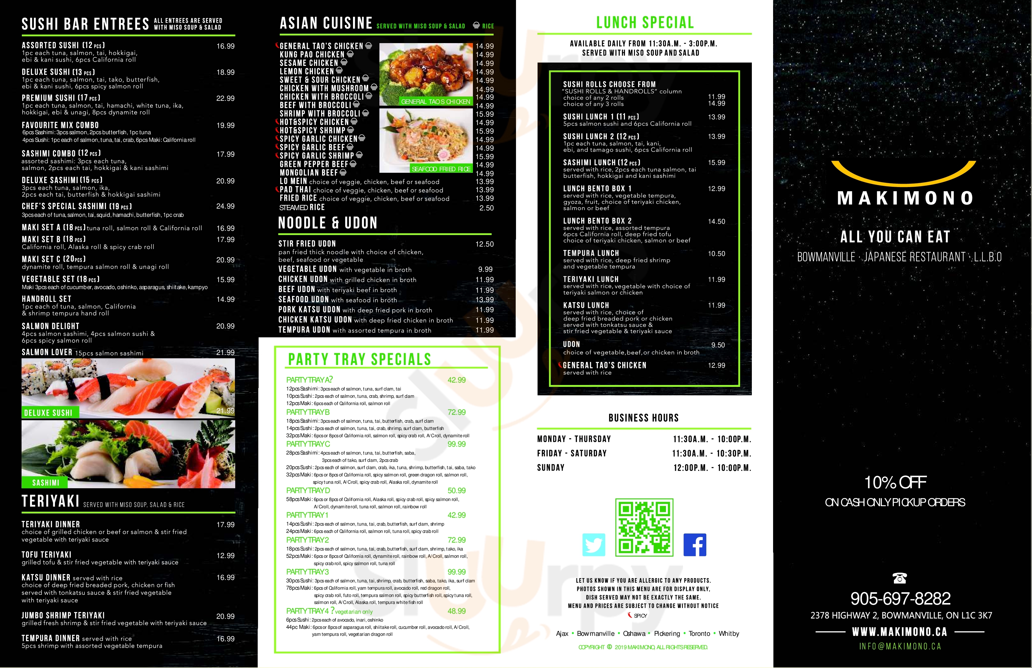 Tatemono Sushi Bar & Restaurant Hamilton Menu - 1