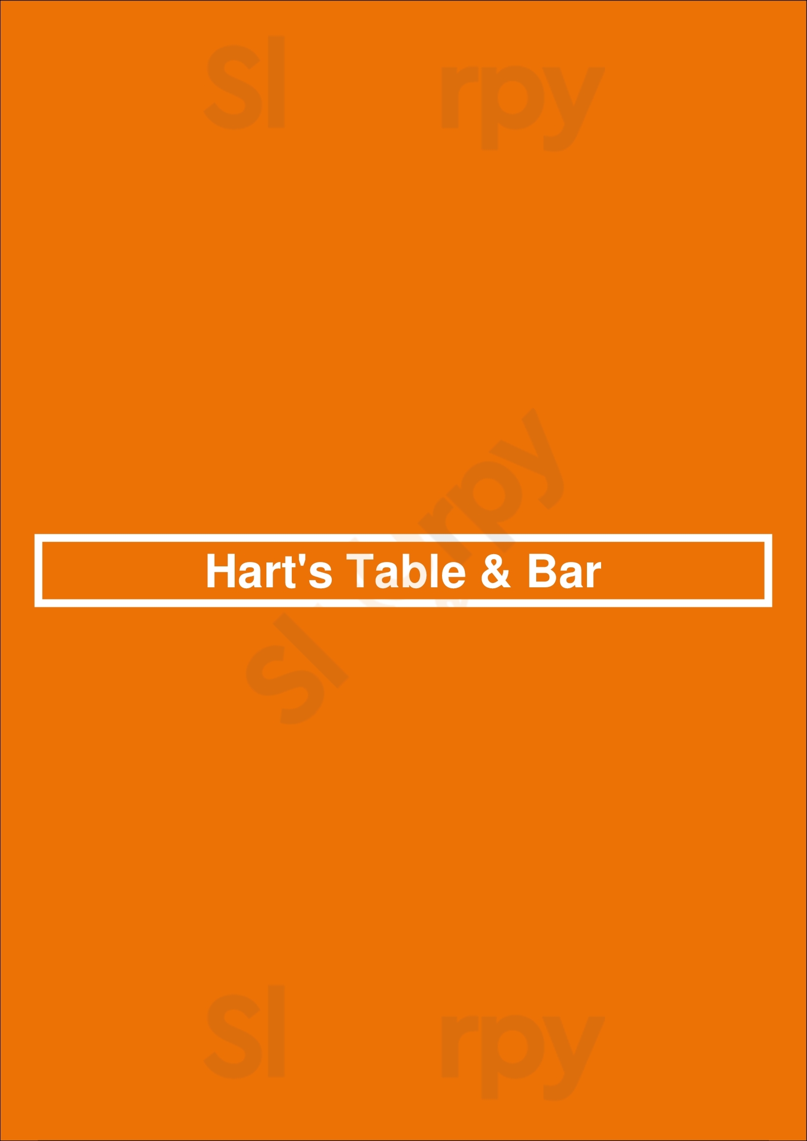 Hart's Table & Bar Edmonton Menu - 1