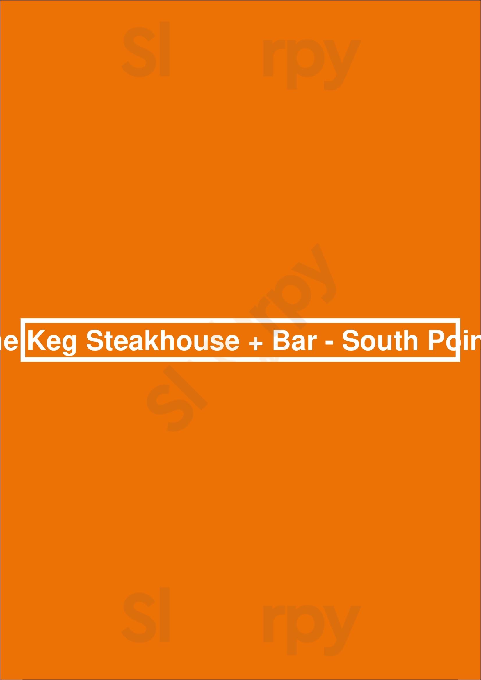 The Keg Steakhouse + Bar - South Pointe Calgary Menu - 1