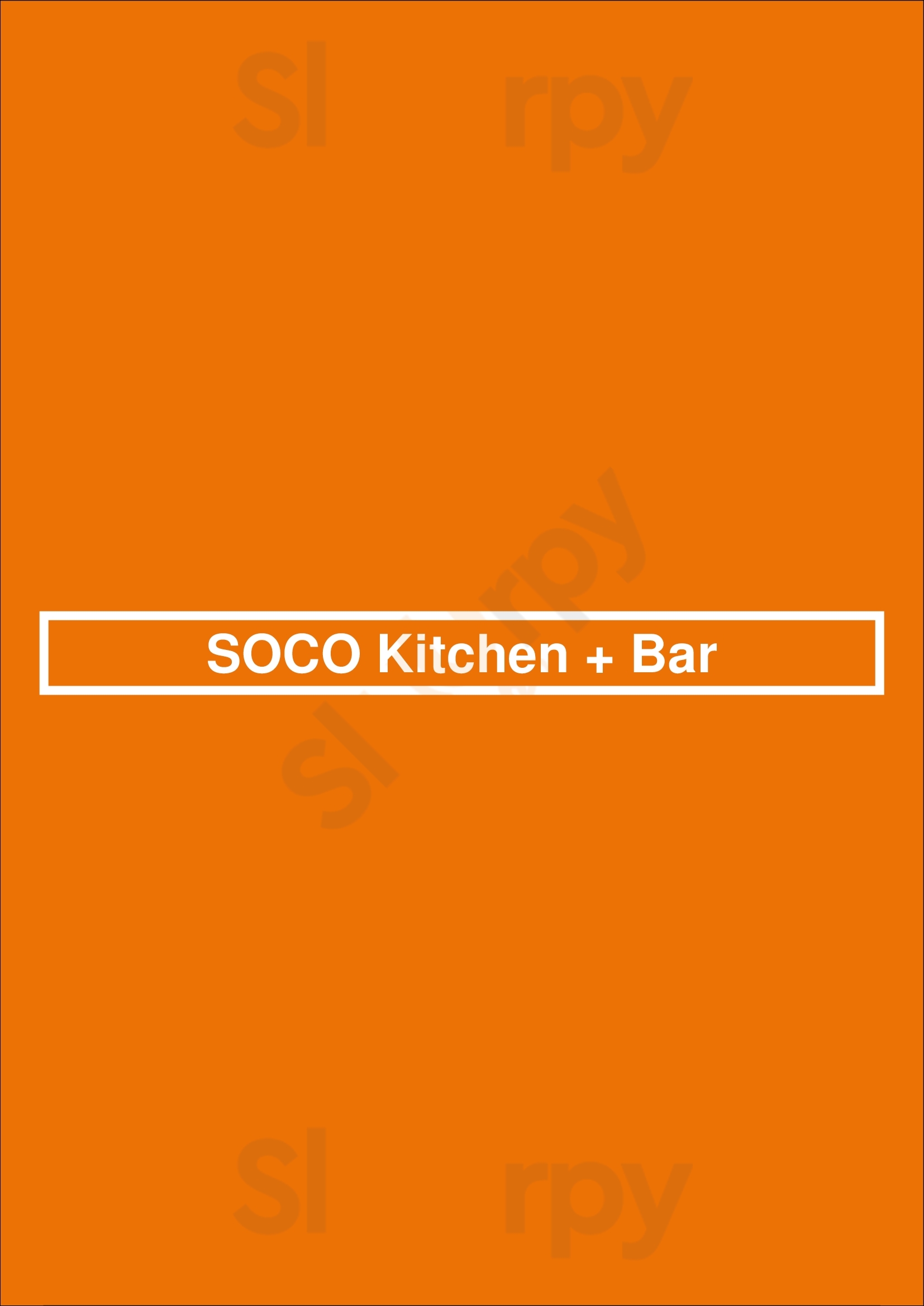 Soco Kitchen + Bar Toronto Menu - 1