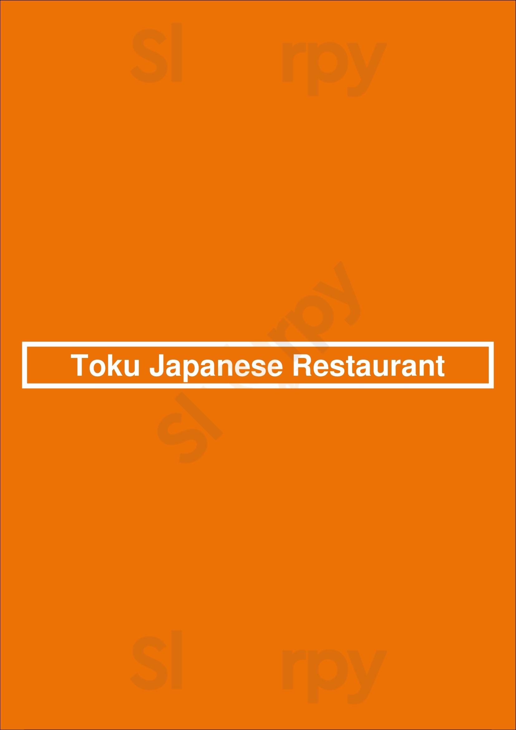 Toku Japanese Restaurant Richmond Menu - 1