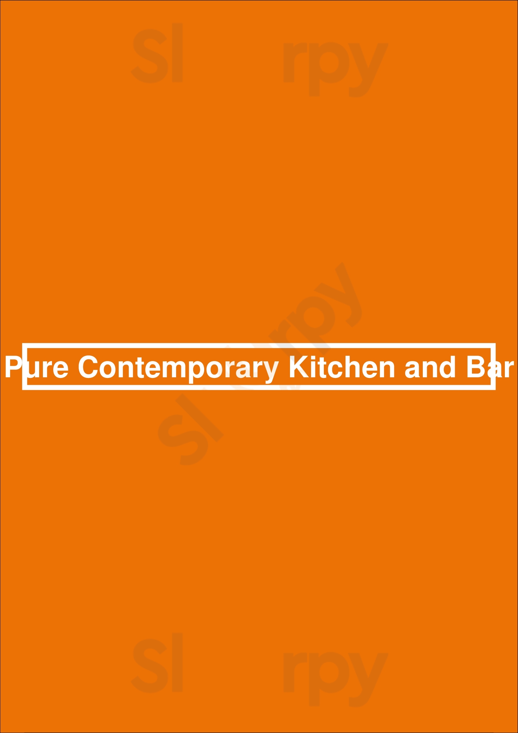 Pure Contemporary Kitchen And Bar Calgary Menu - 1