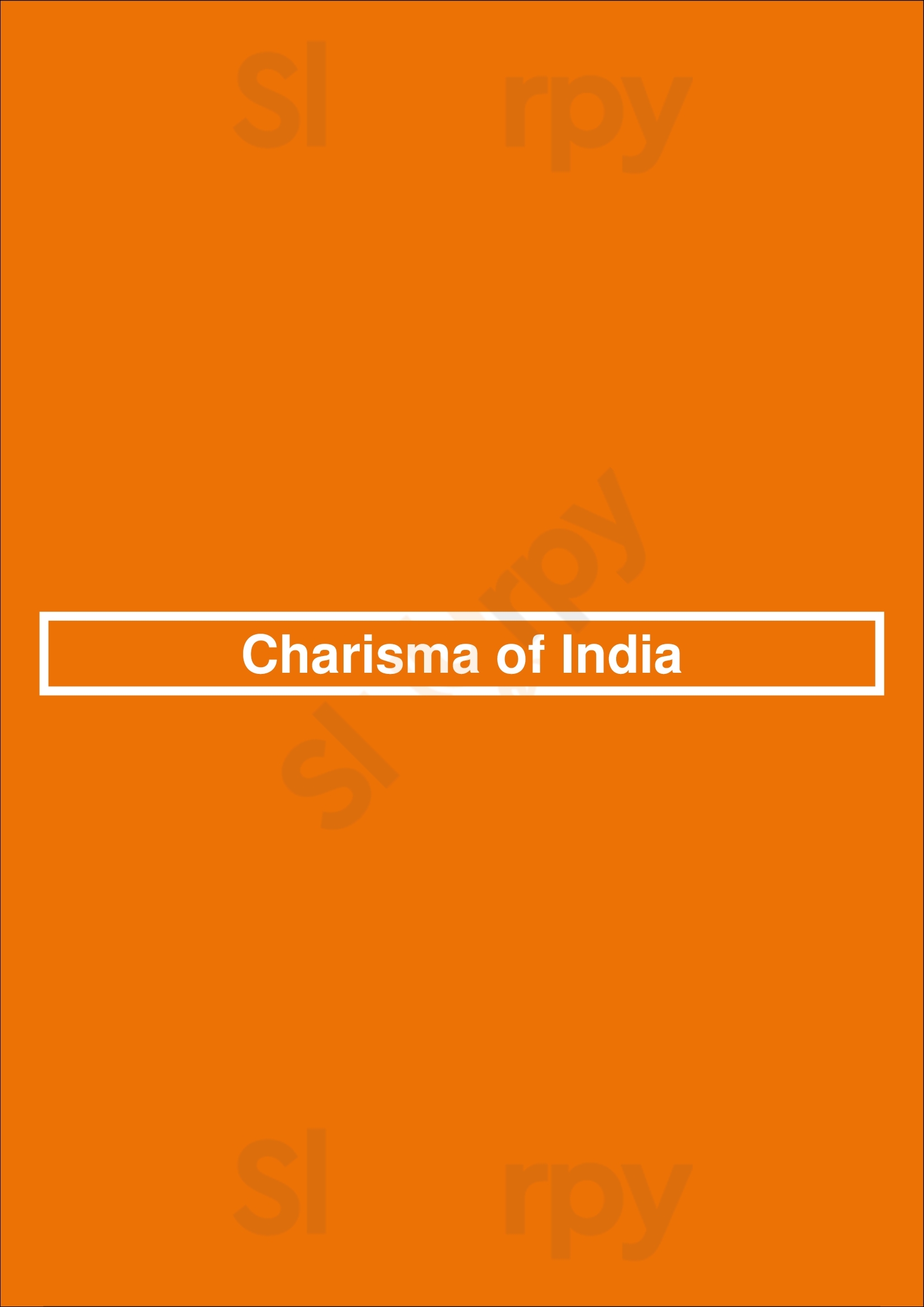Charisma Of India Winnipeg Menu - 1