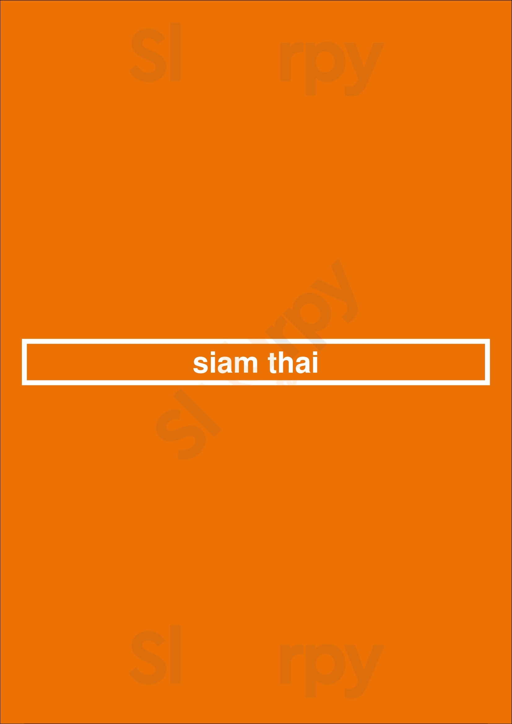Siam Thai Winnipeg Menu - 1