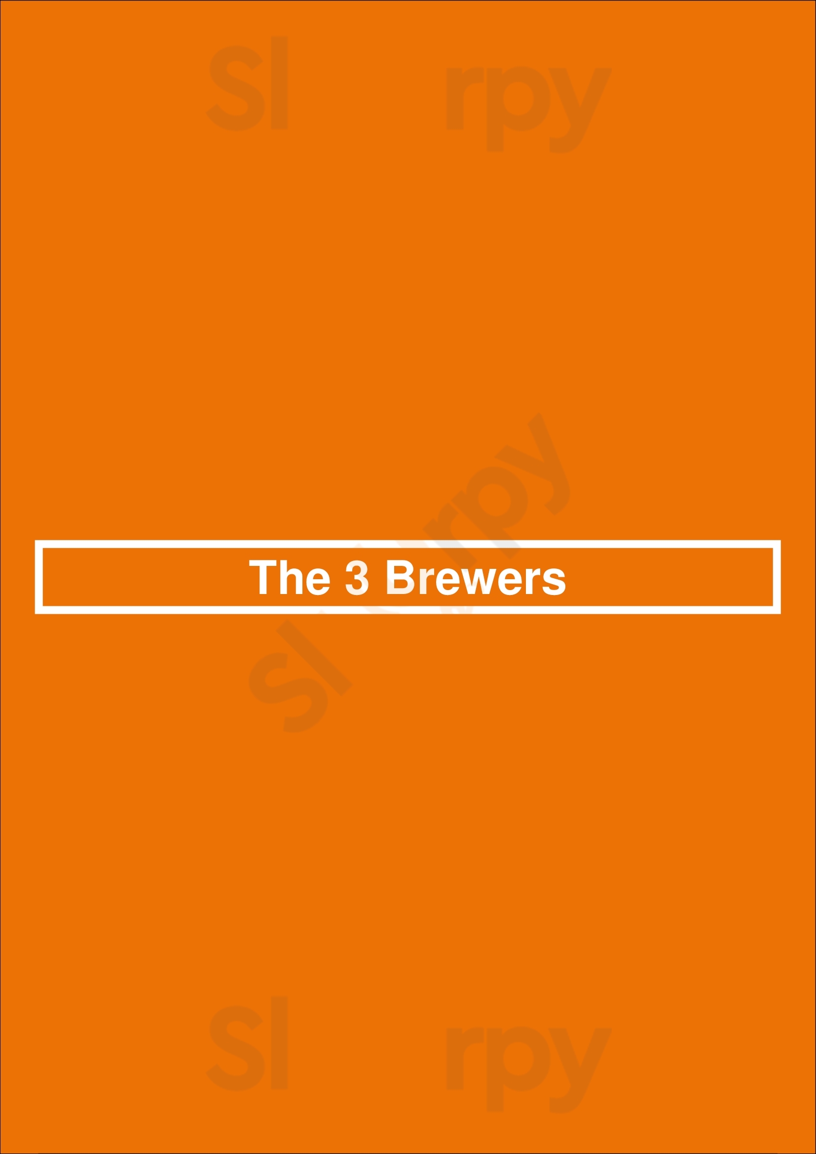 The 3 Brewers Toronto Menu - 1