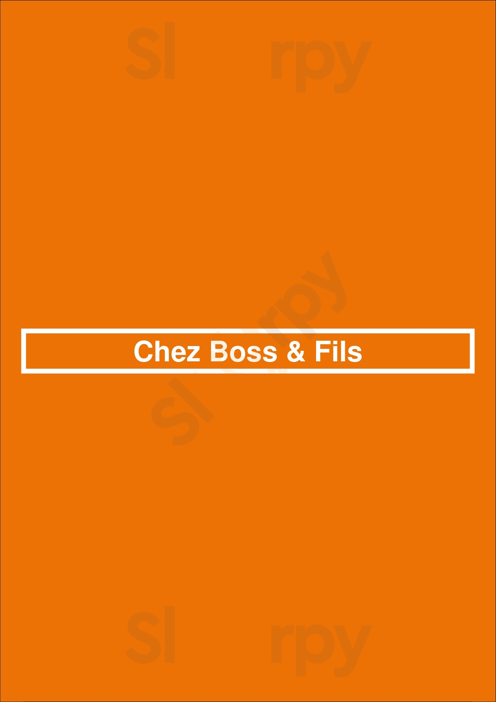 Chez Boss & Fils Montreal Menu - 1