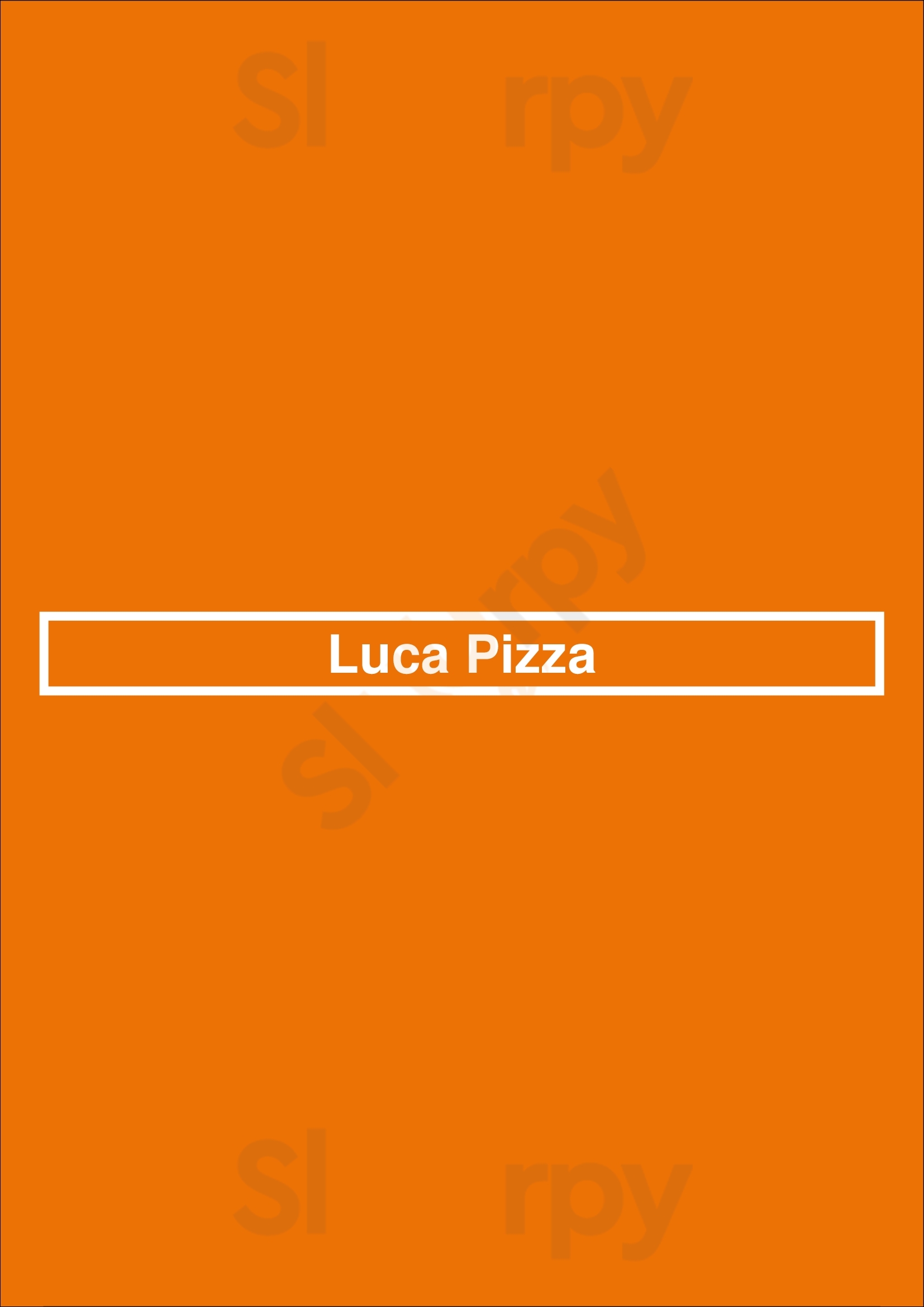 Luca Pizza Mississauga Menu - 1