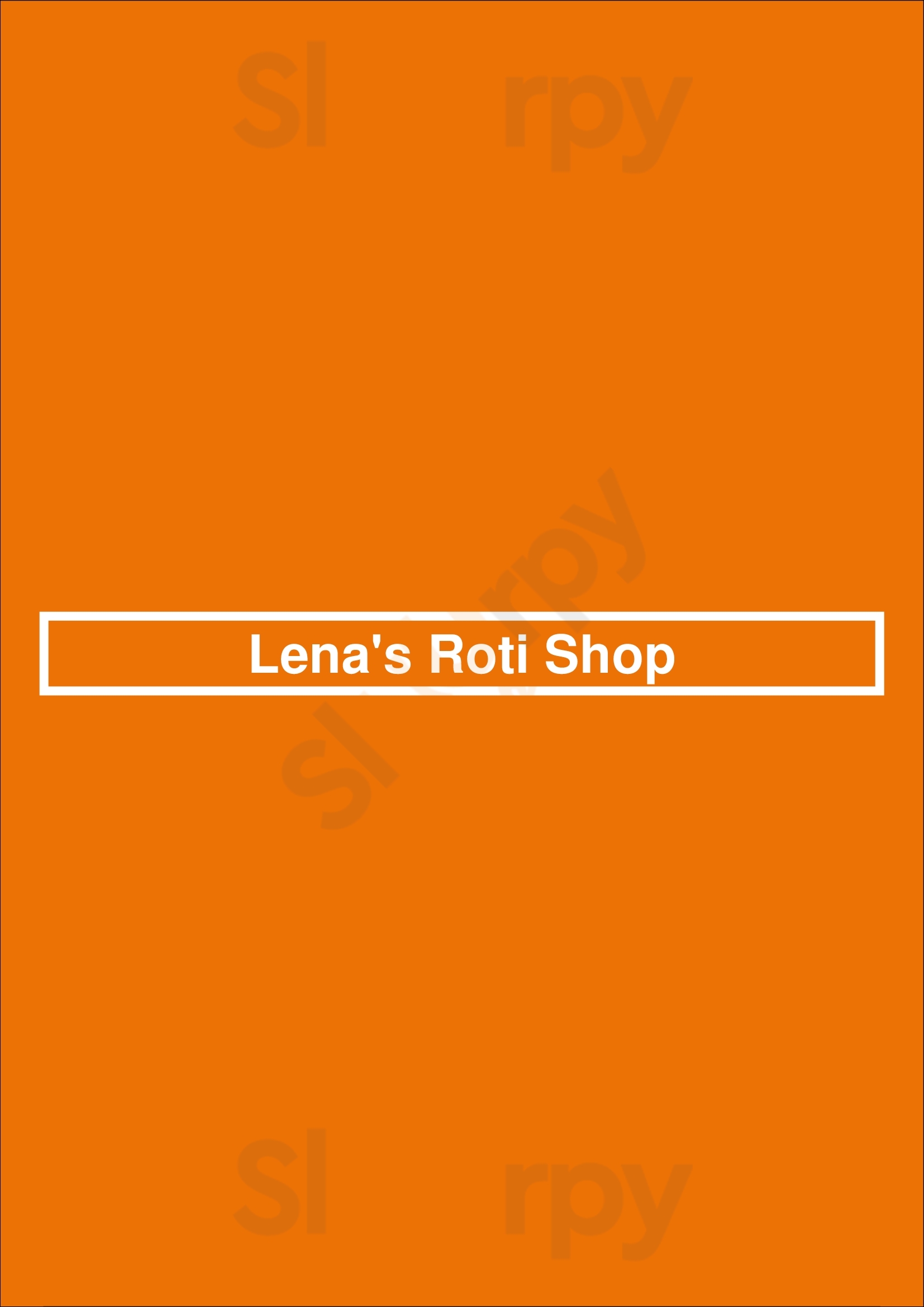 Lena's Roti Shop Mississauga Menu - 1