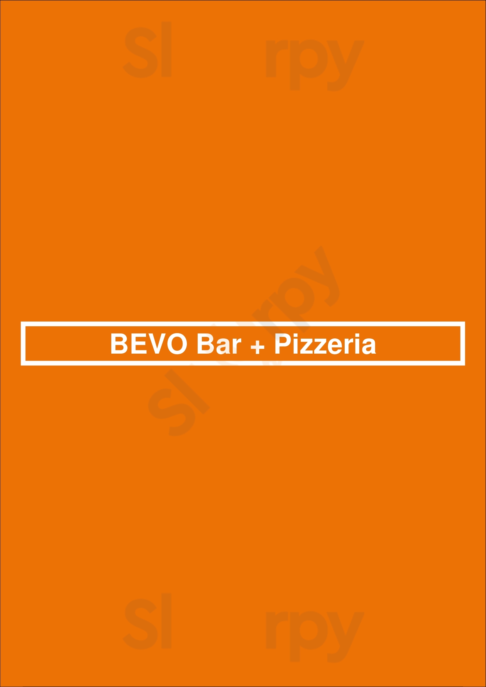 Bevo Bar + Pizzeria Montreal Menu - 1