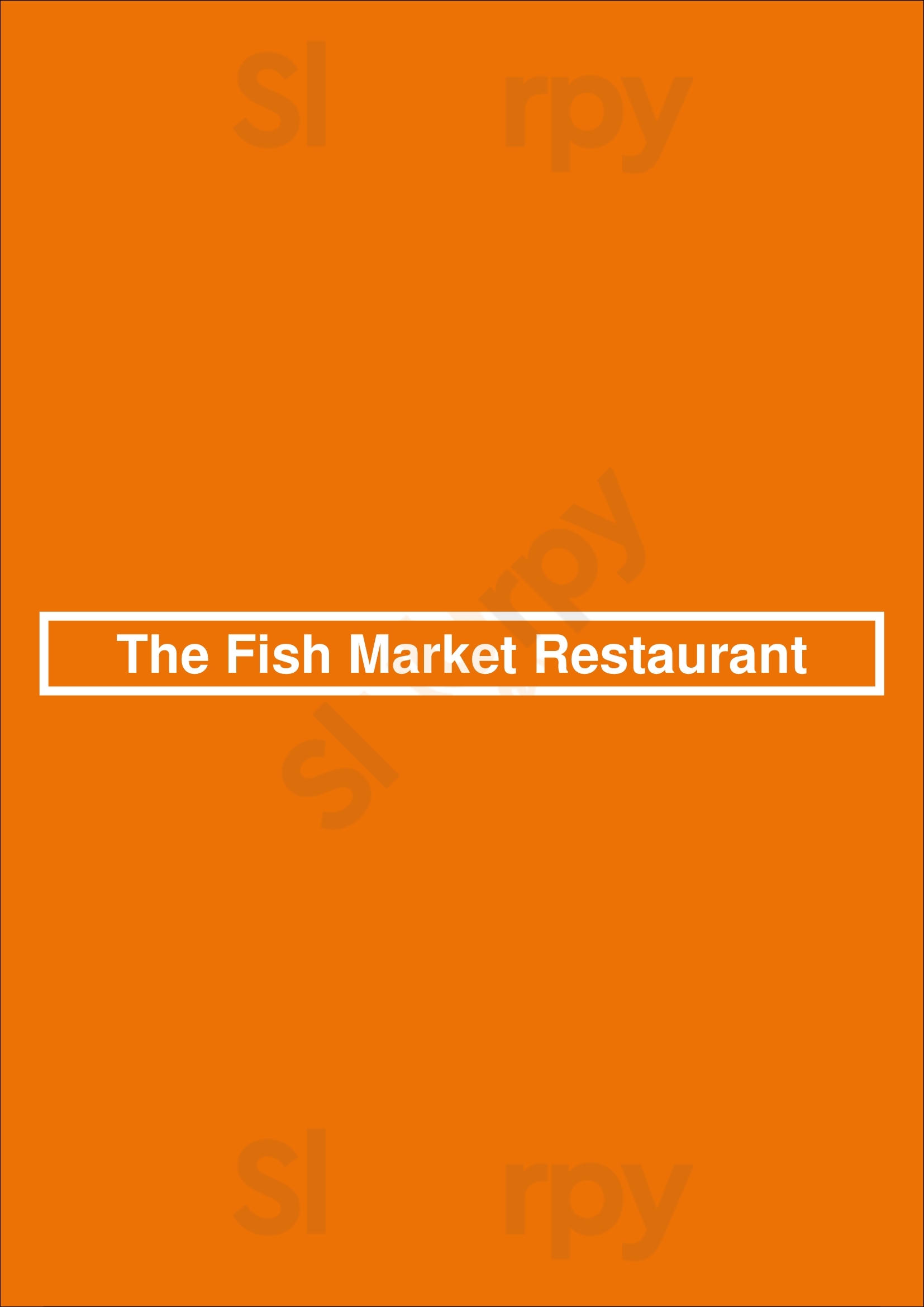 The Fish Market Restaurant Ottawa Menu - 1